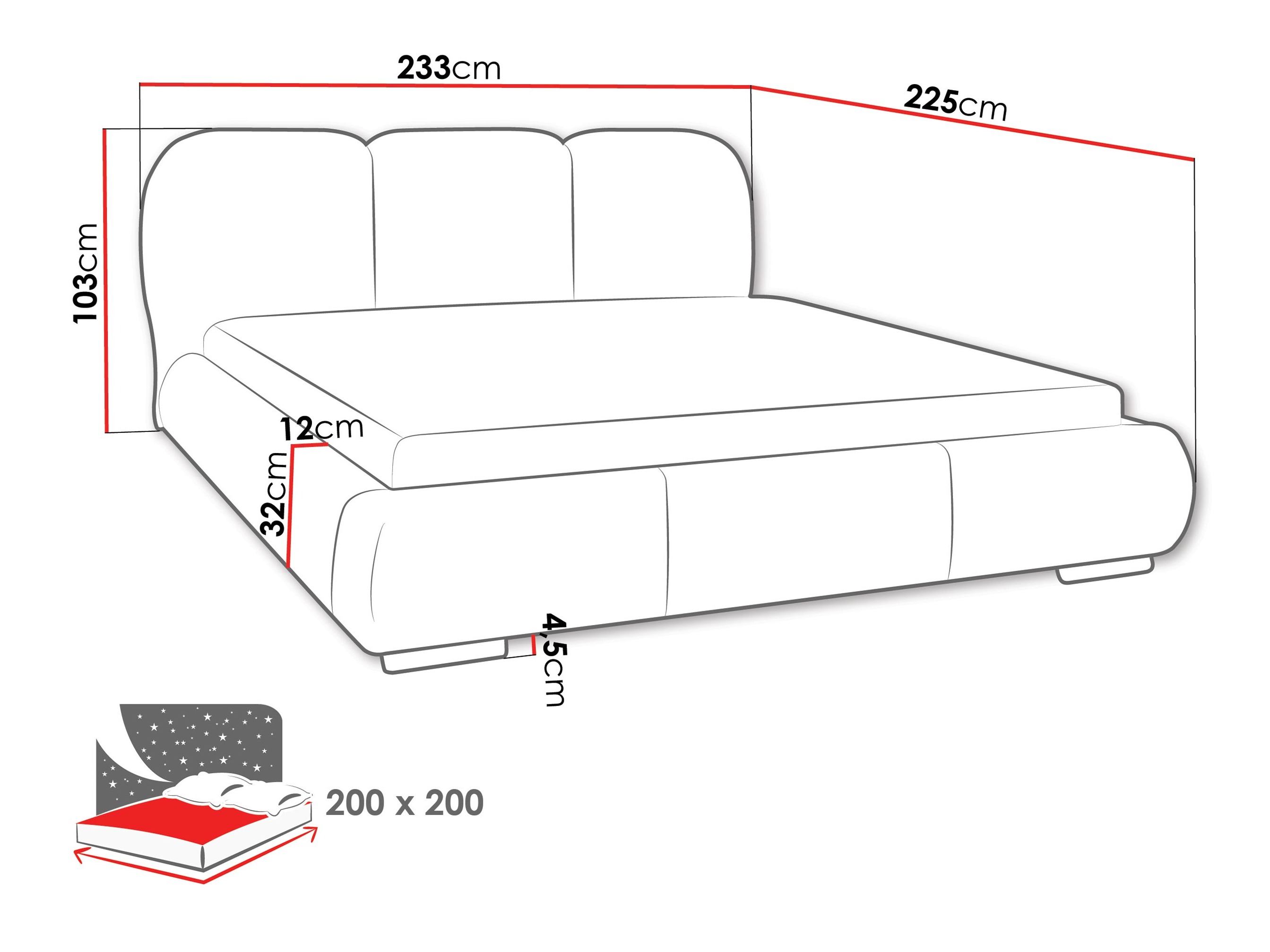 Krevet TrendyNest Navium (Coral 50)