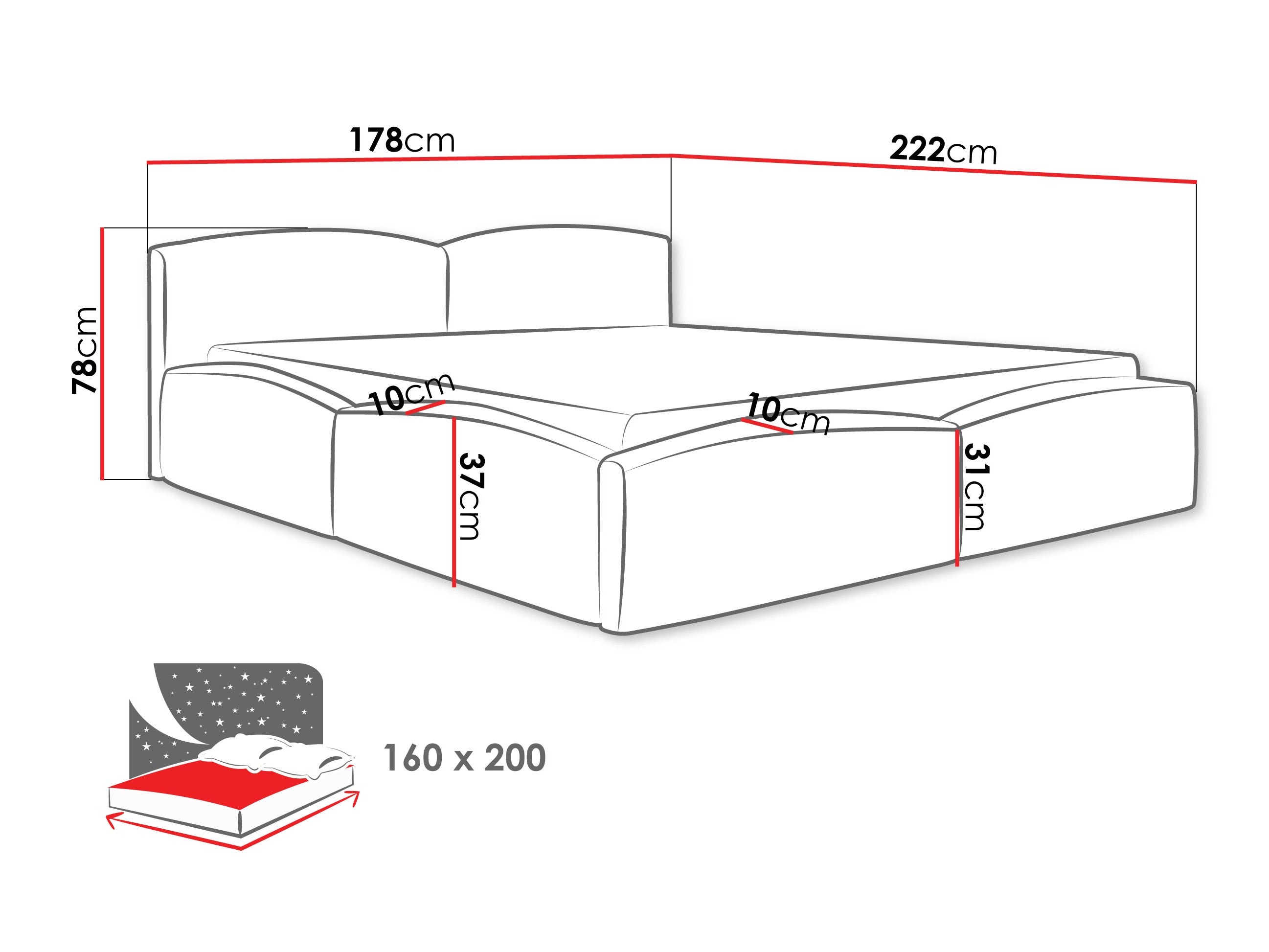 Krevet TrendyNest Titis (Lumo 40)