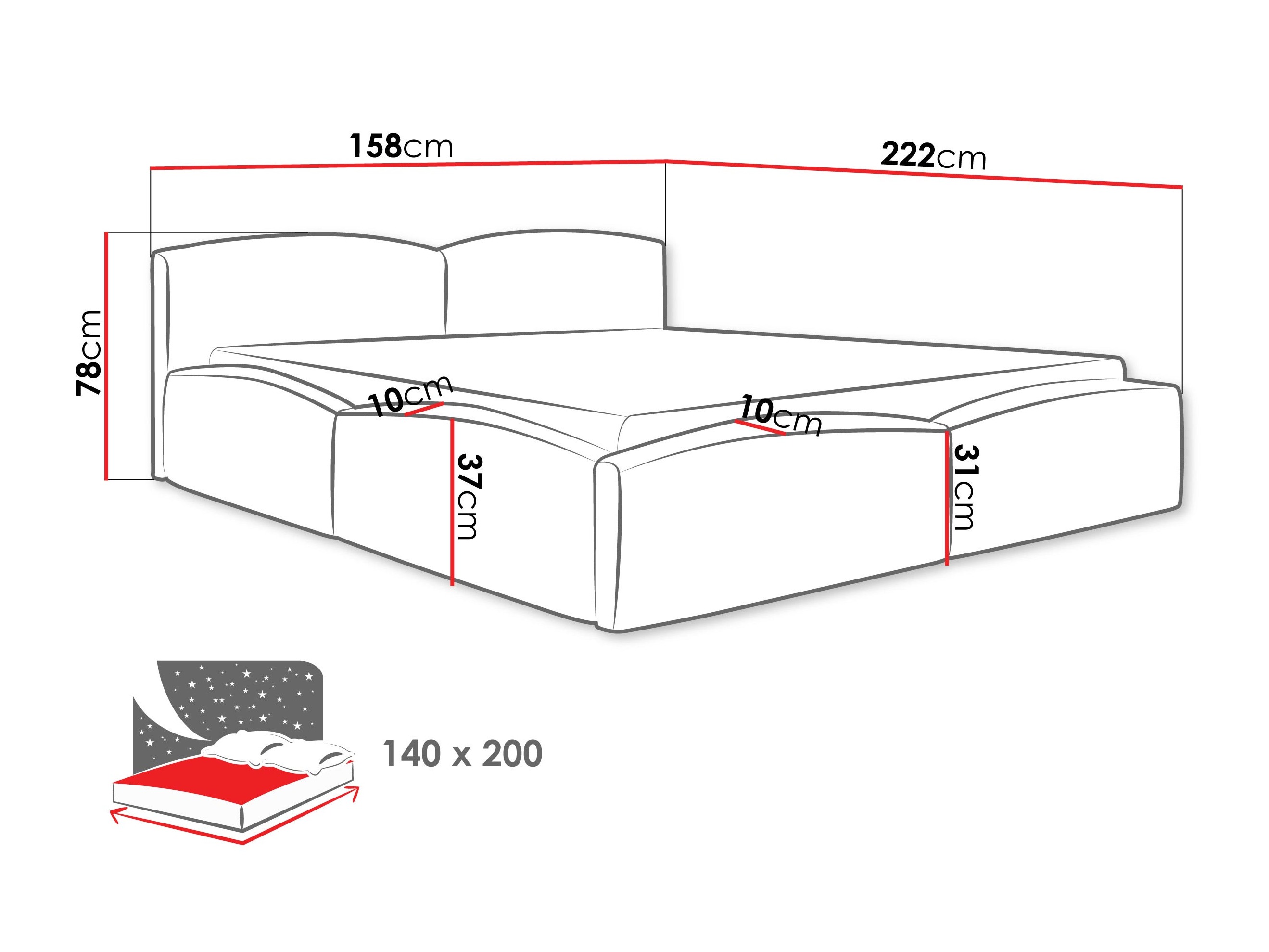 Krevet TrendyNest Titis (Lumo 75)
