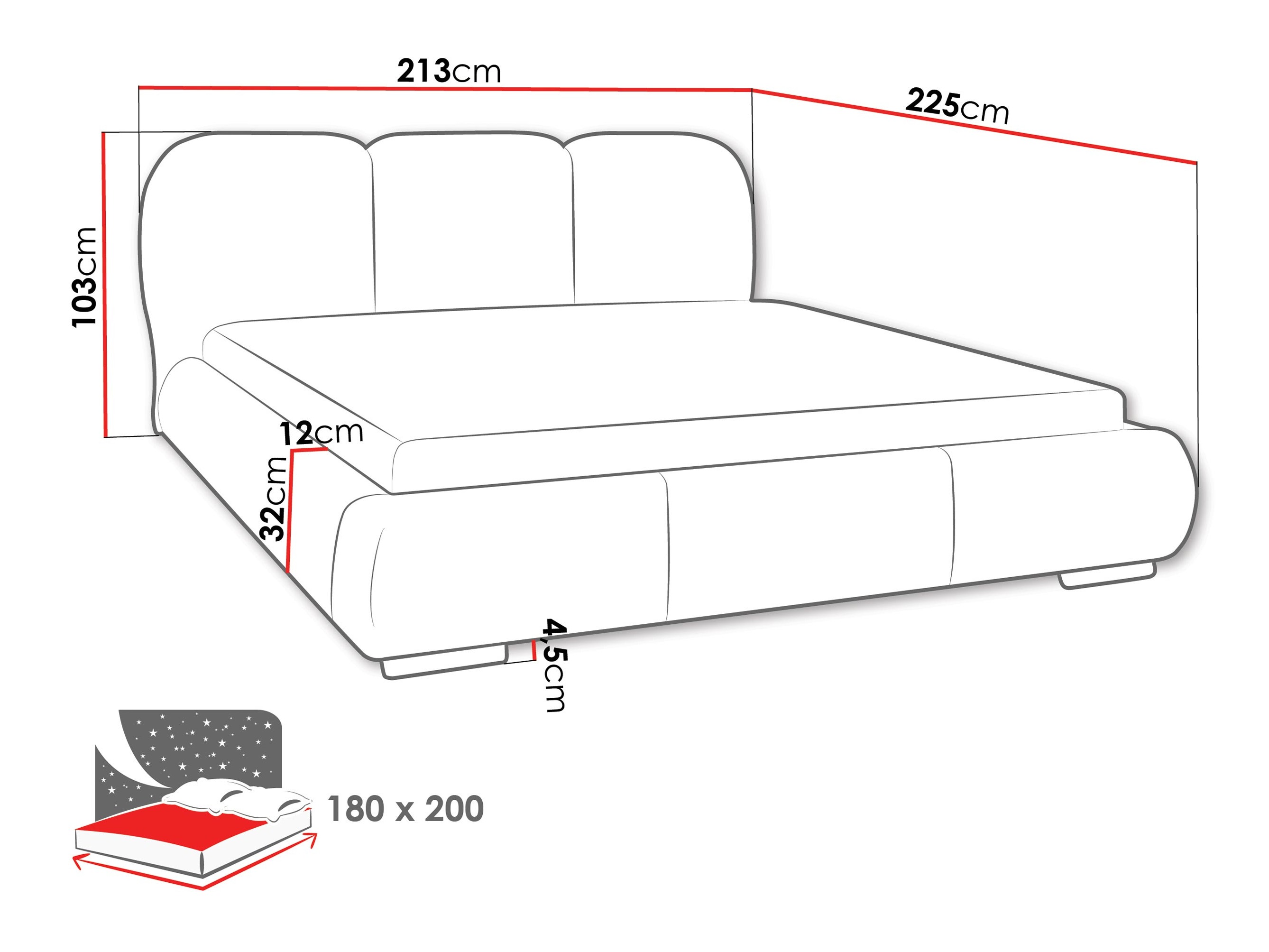 Krevet TrendyNest Navium (Coral 65)