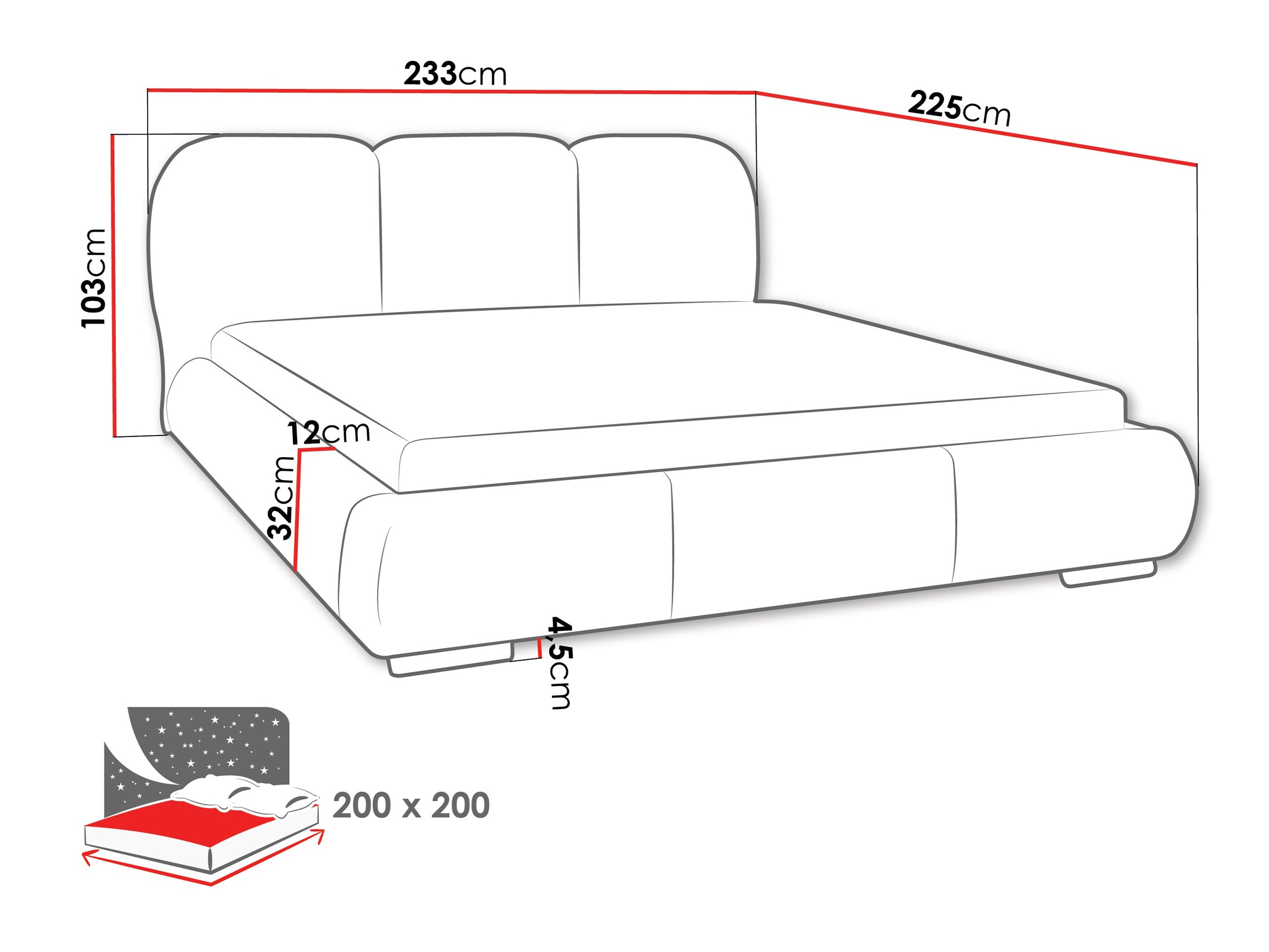 Krevet TrendyNest Navium (Coral 65)