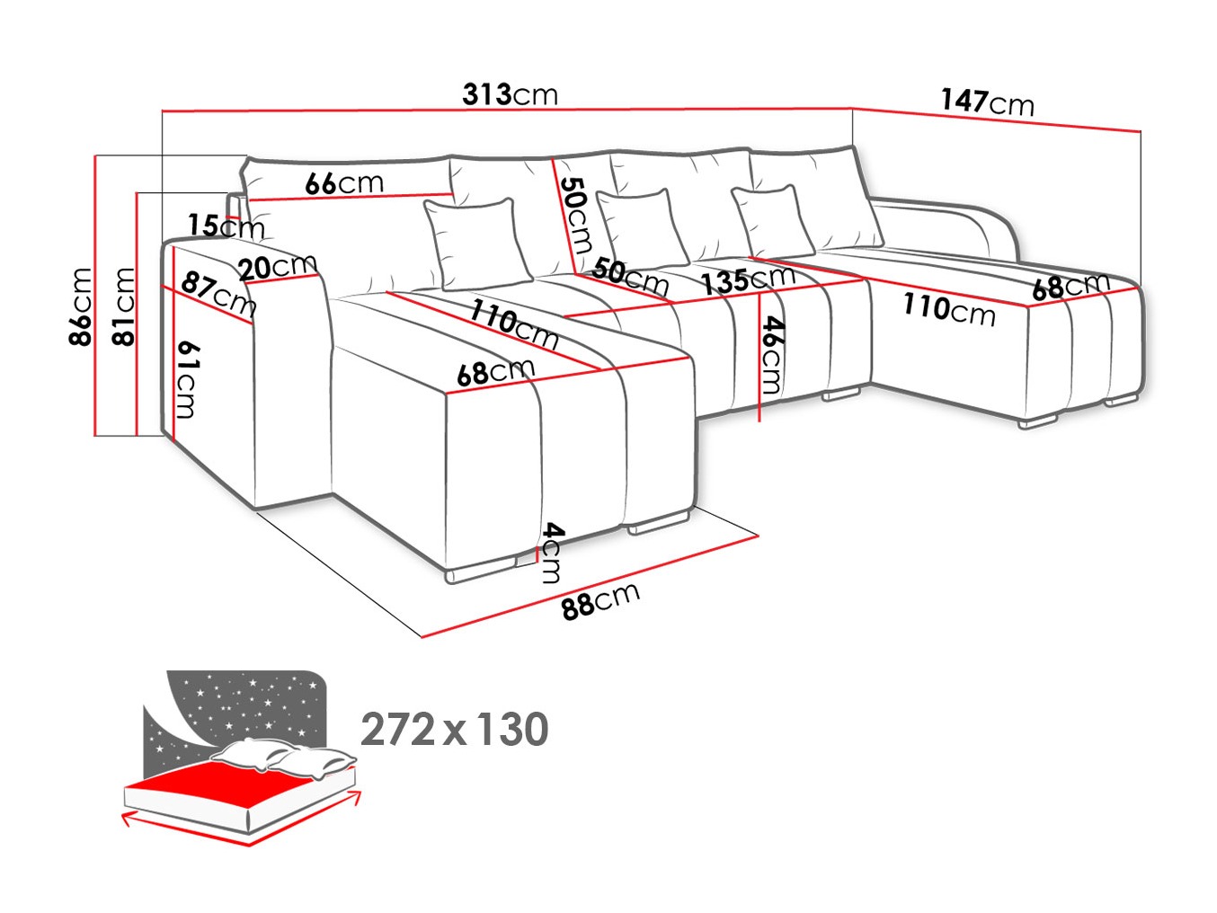 Ugaona garnitura Arvada 122 (Lambi 08)