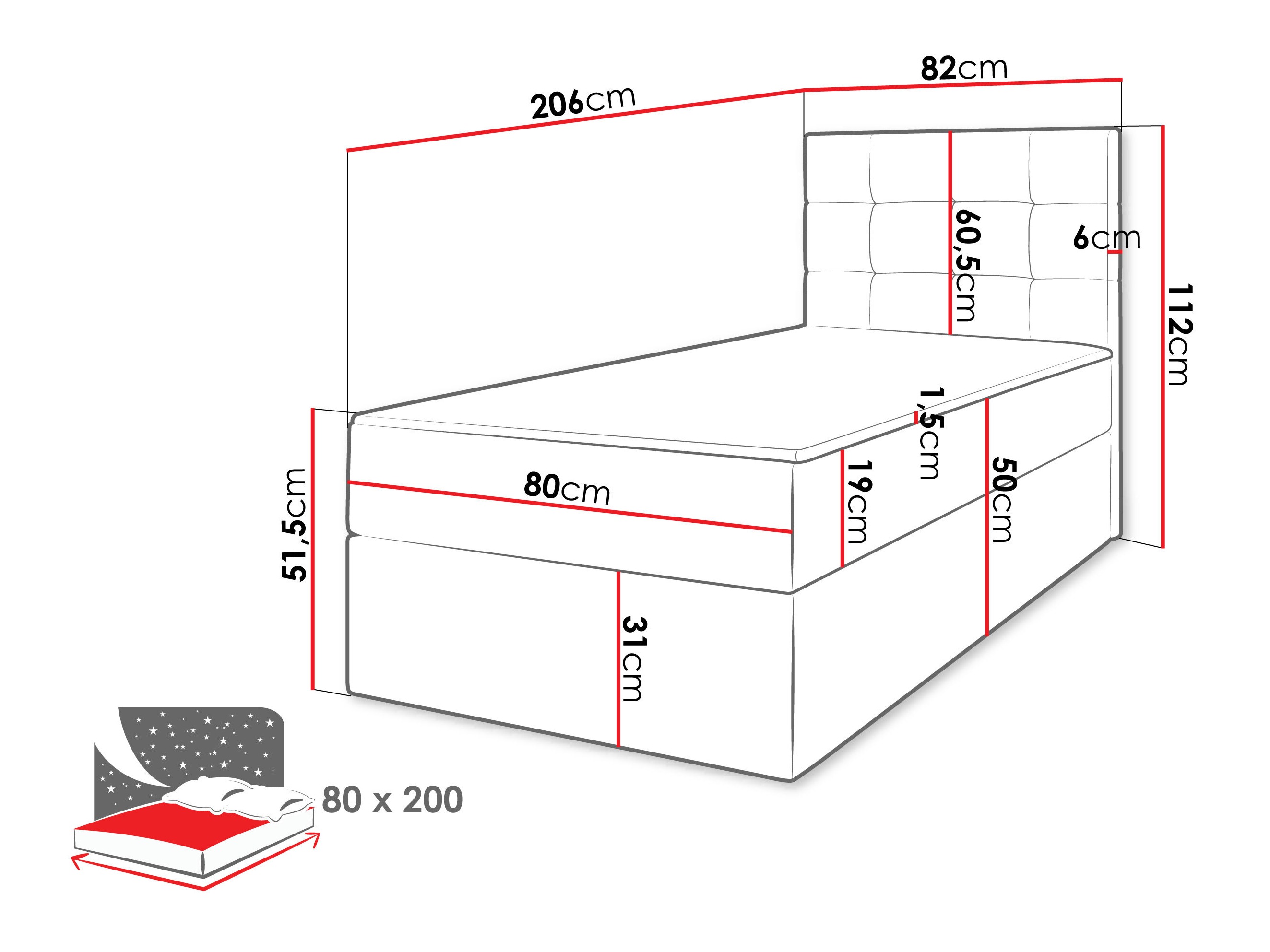 Boxspring krevet Comfivo Osculum II (Lambi 04)