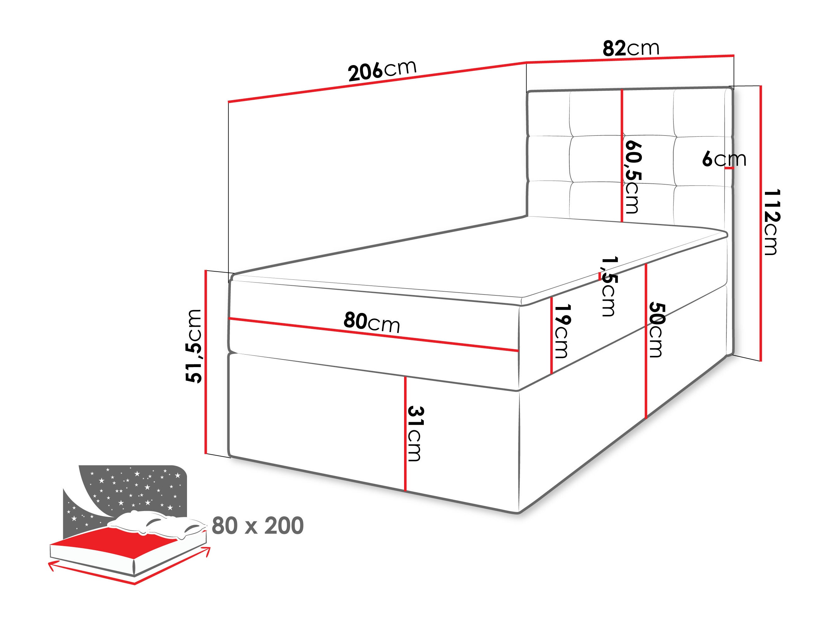Boxspring krevet Comfivo Osculum II (Lambi 06)
