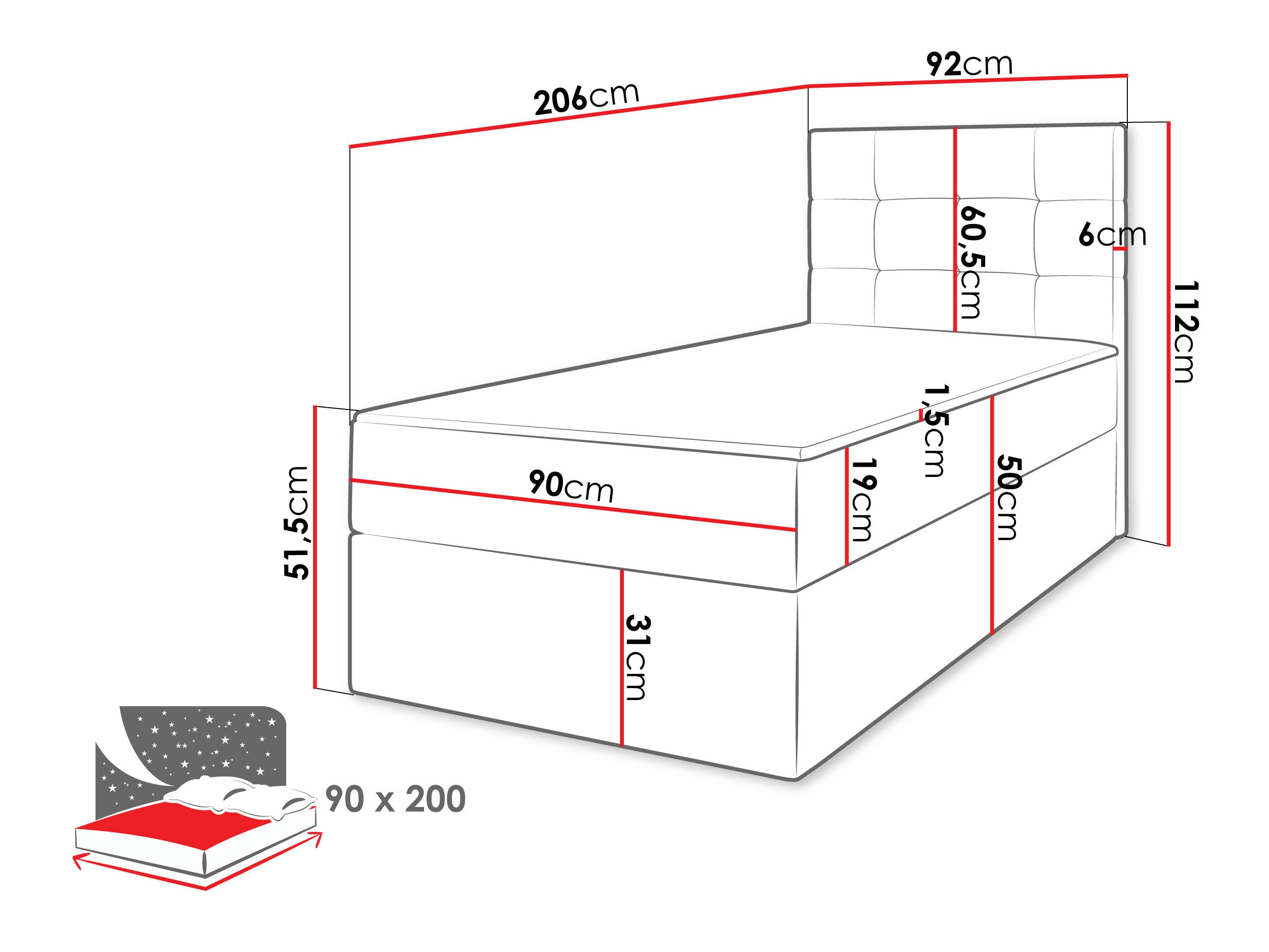 Boxspring krevet Comfivo Osculum II (Lambi 06)