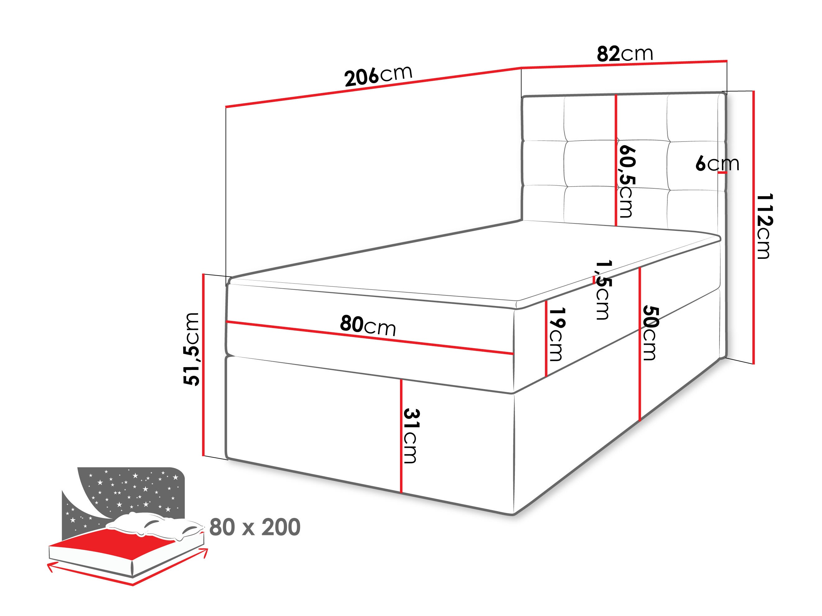 Boxspring krevet Comfivo Osculum II (Lambi 08)
