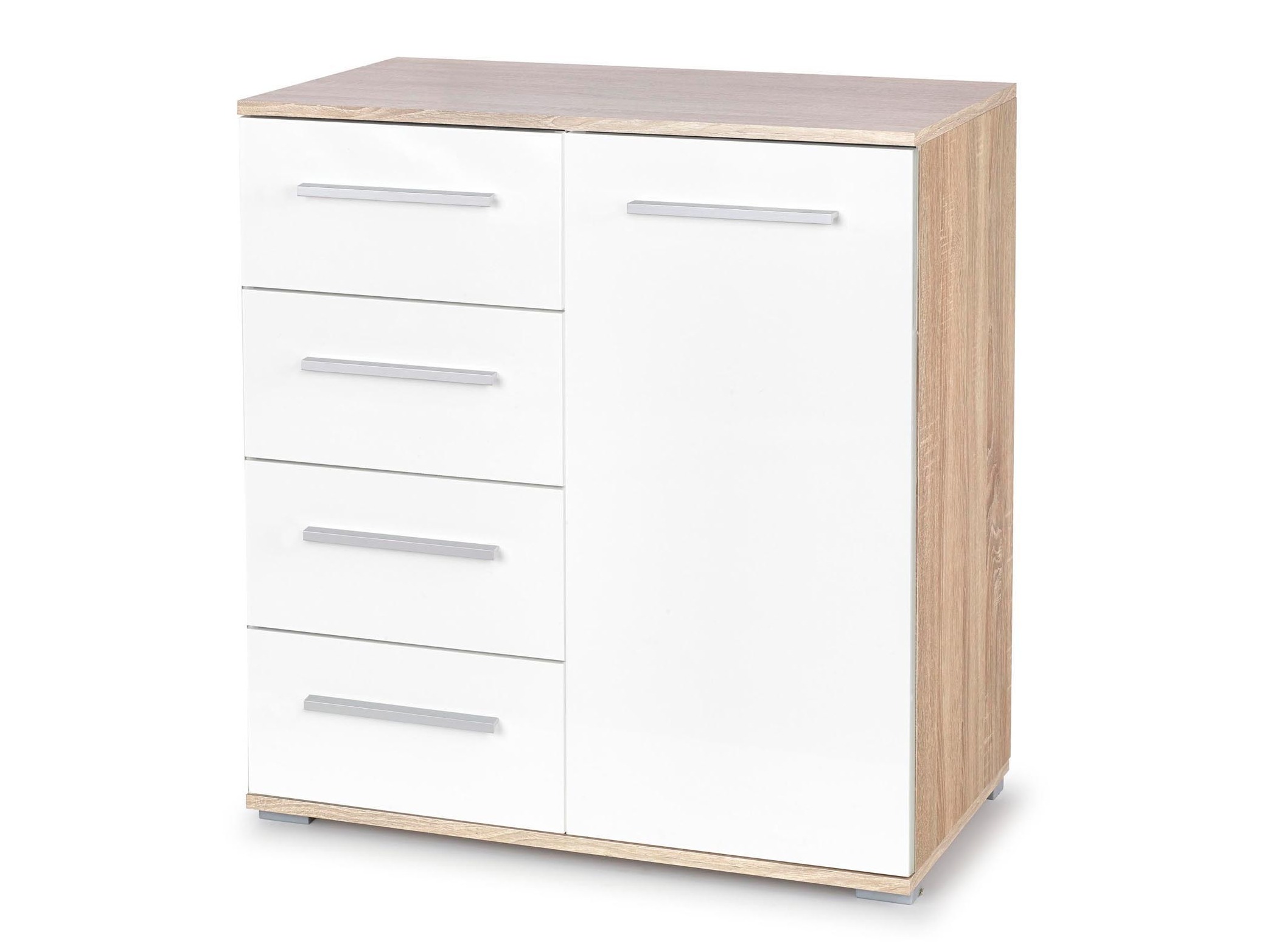 Komoda Cirveso 101 (Sonoma hrast + Sjajno belo)