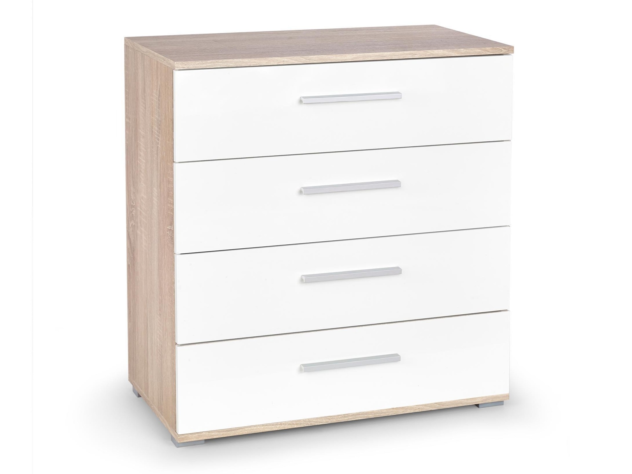 Komoda Cirveso 102 (Sonoma hrast + Sjajno belo)