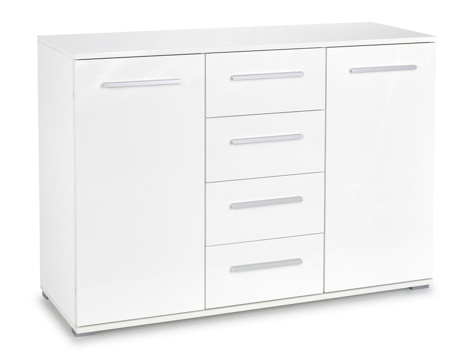 Komoda Cirveso 103 (Belo + Sjajno belo)