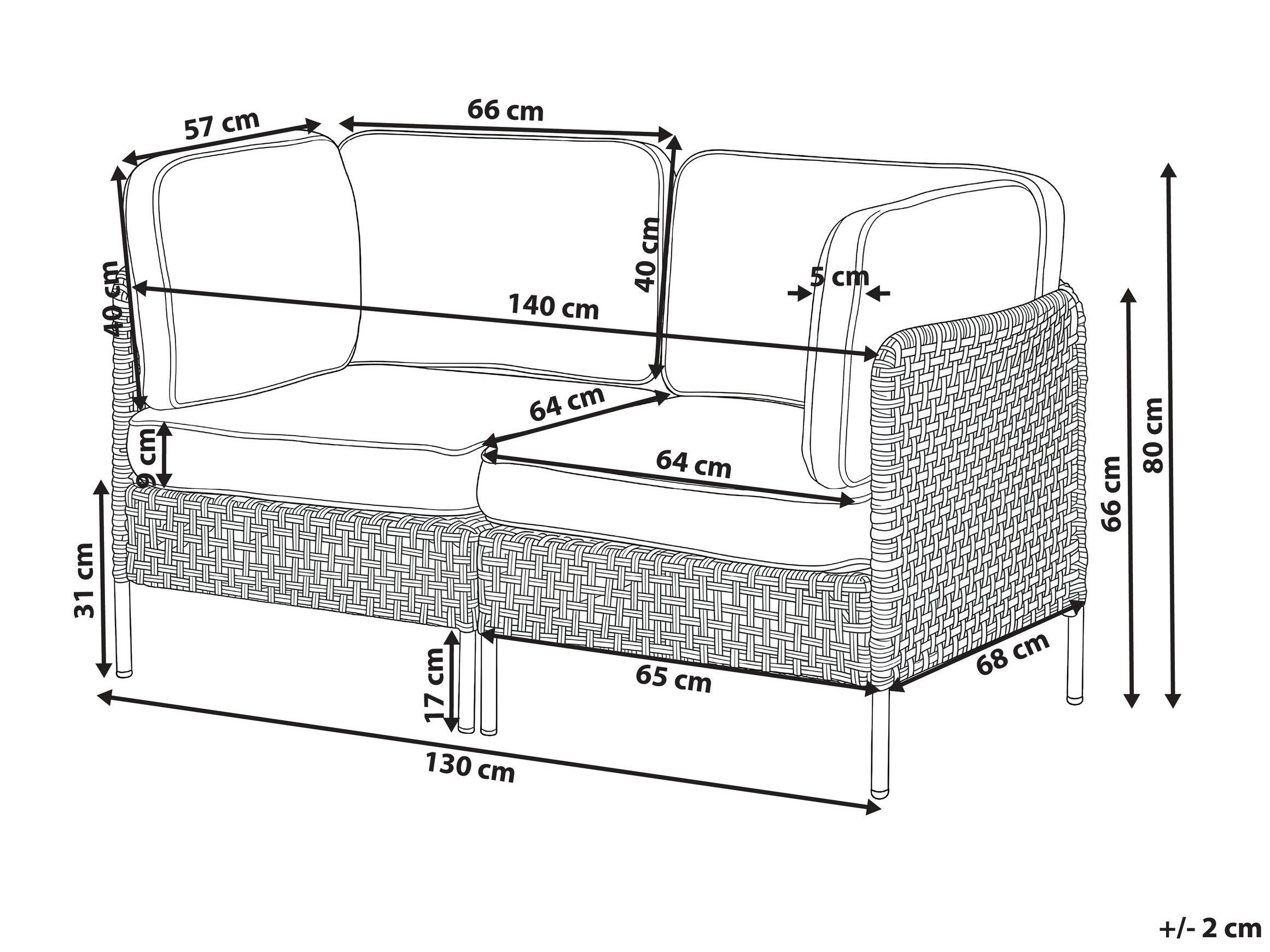Baštenska sofa Domenou 105