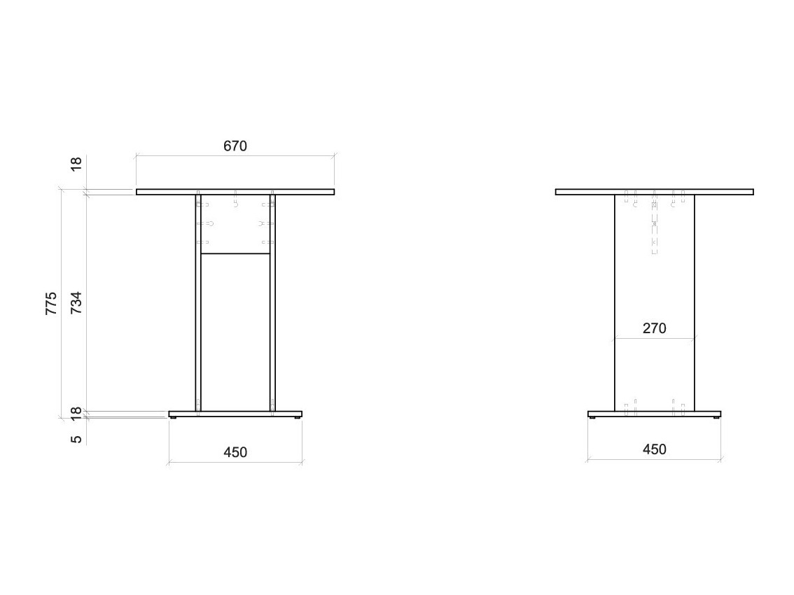 Pomoćni stočići Ontario 225 (Belo)