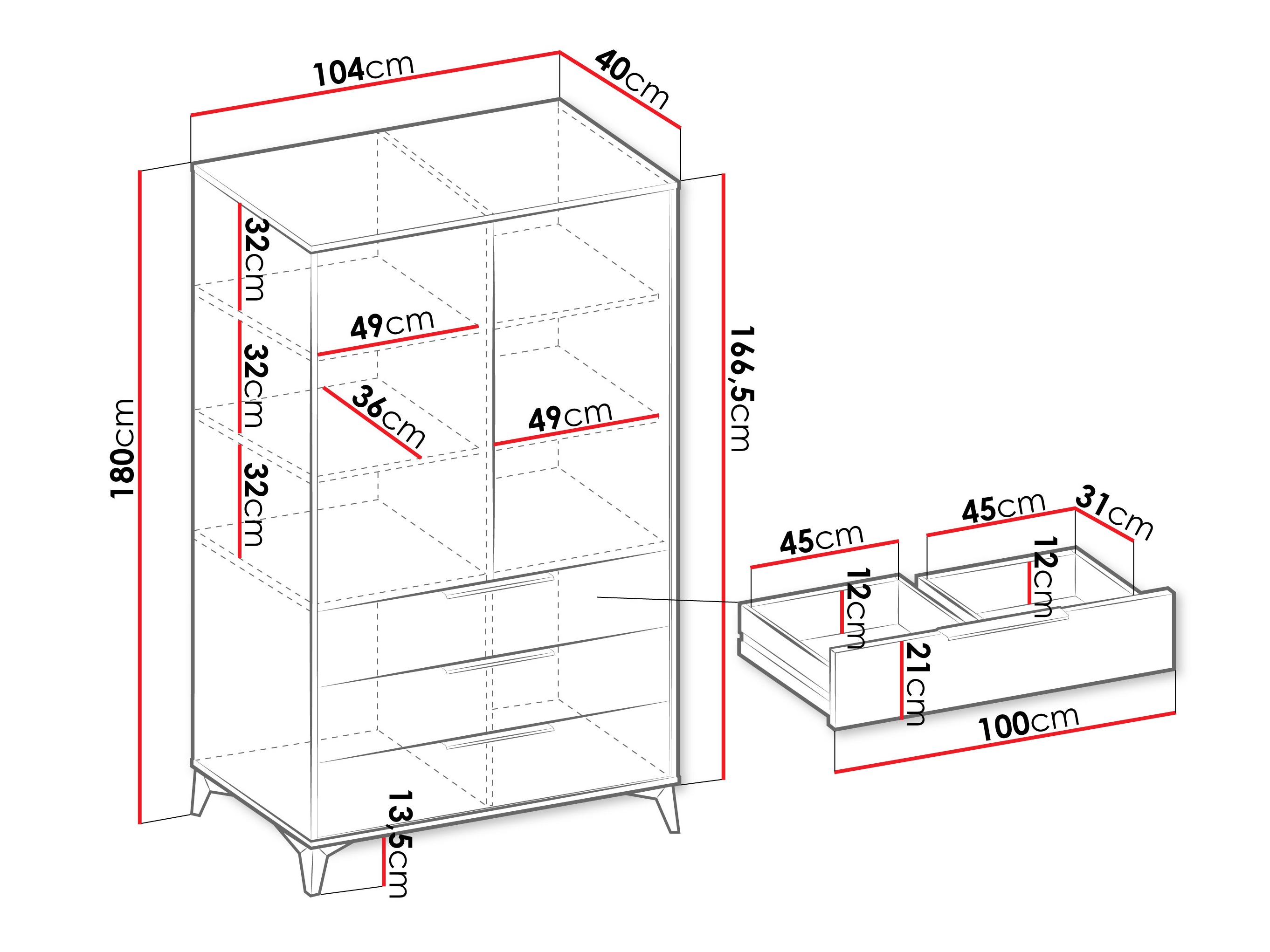 Polica Comfivo Enoteo 104