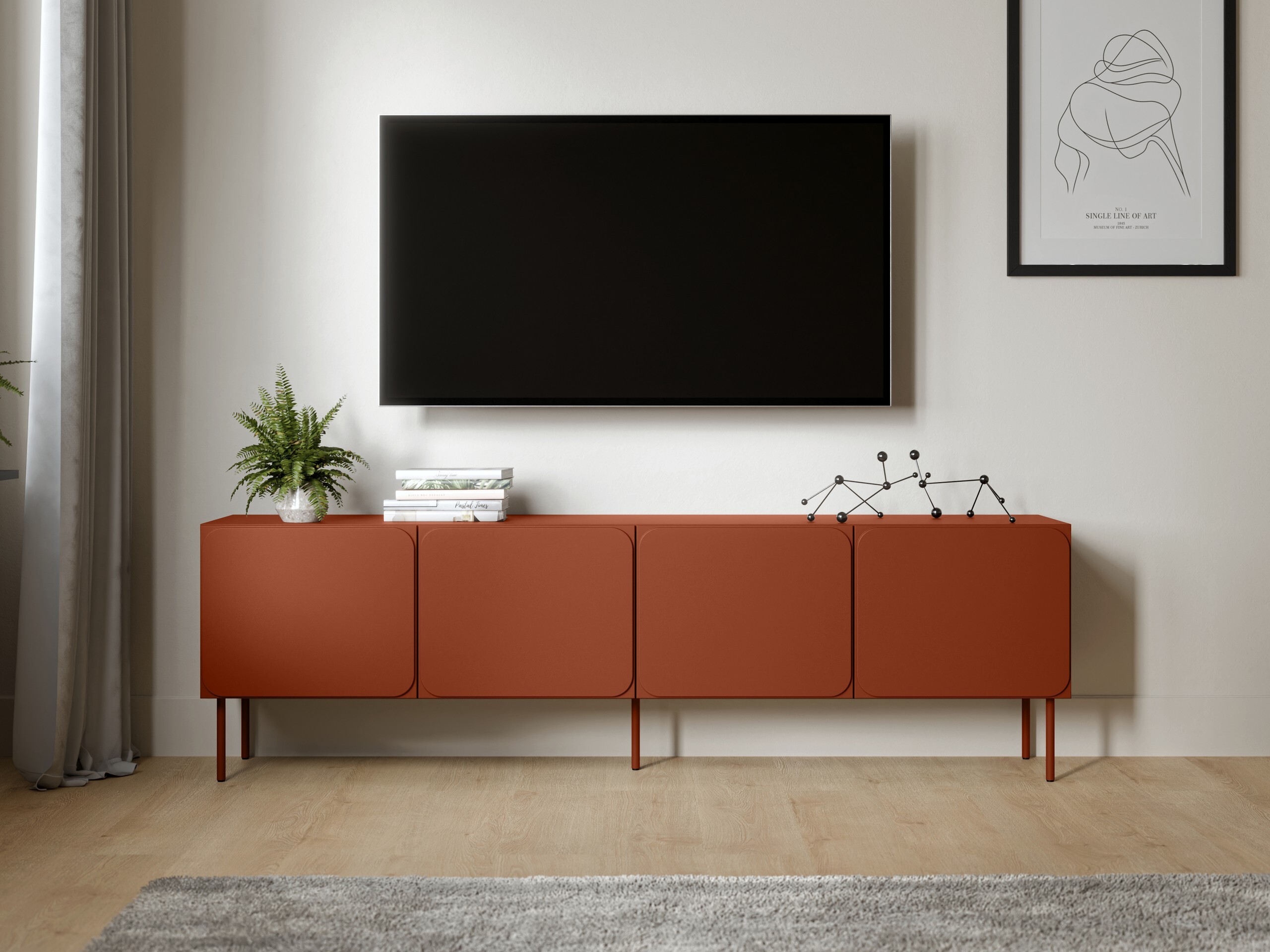 TV komoda Fentore 101 (Crvena)