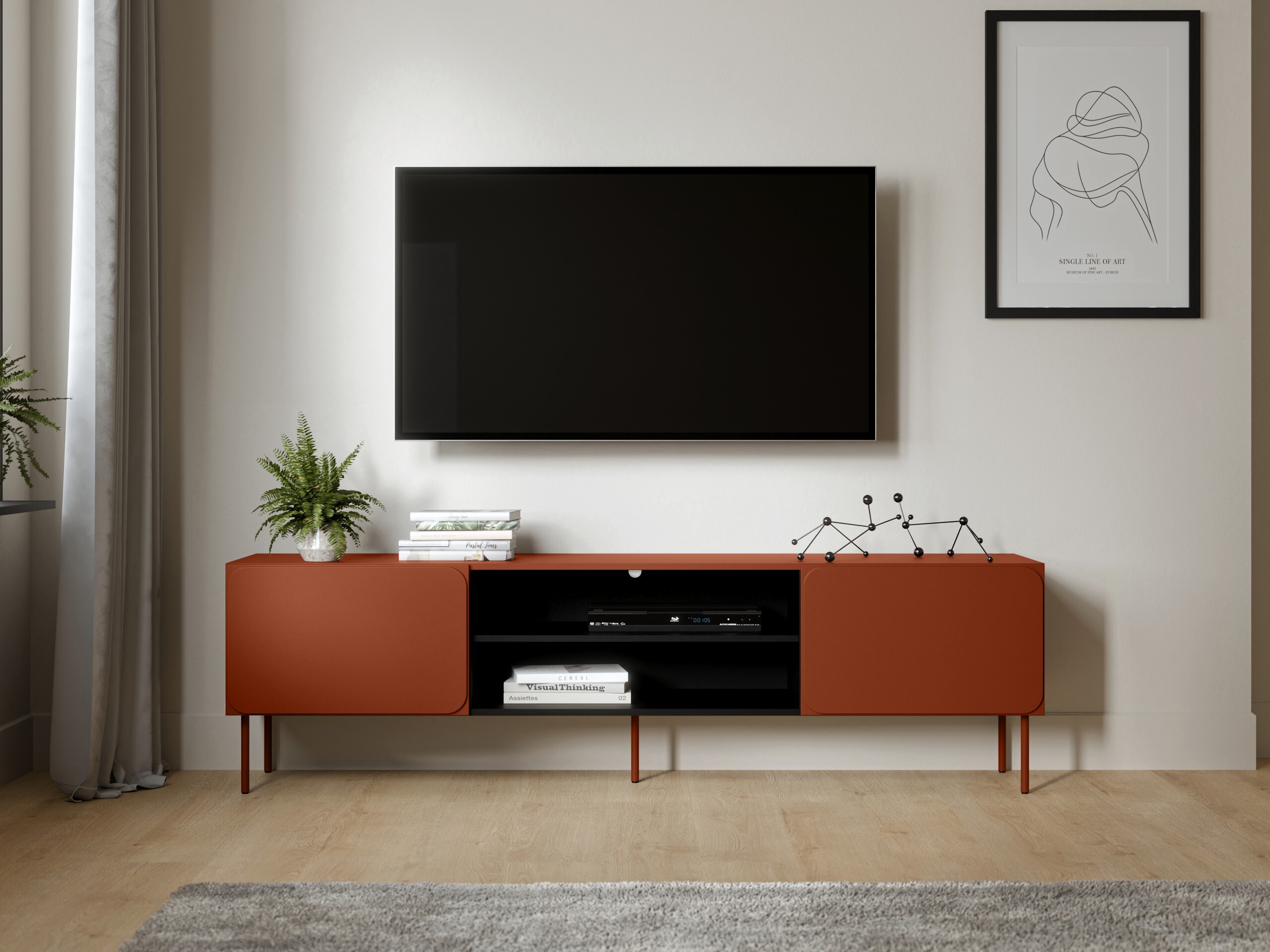 TV komoda Fentore 102 (Crvena)