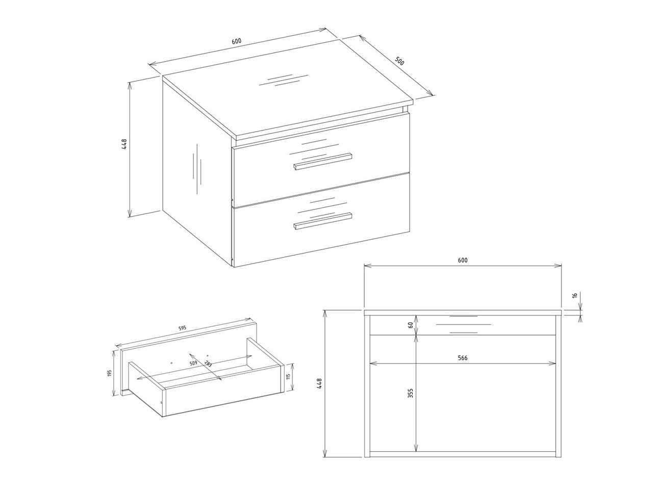 Zidni kupatilski ormarić za umivaonik Nolmaru 112
