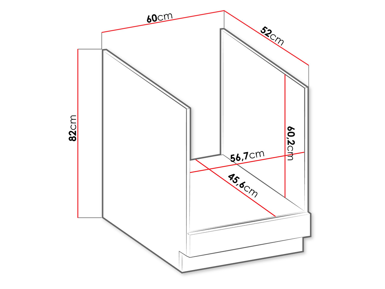 Modularni ormar za ugradne uređaje Retro White 109