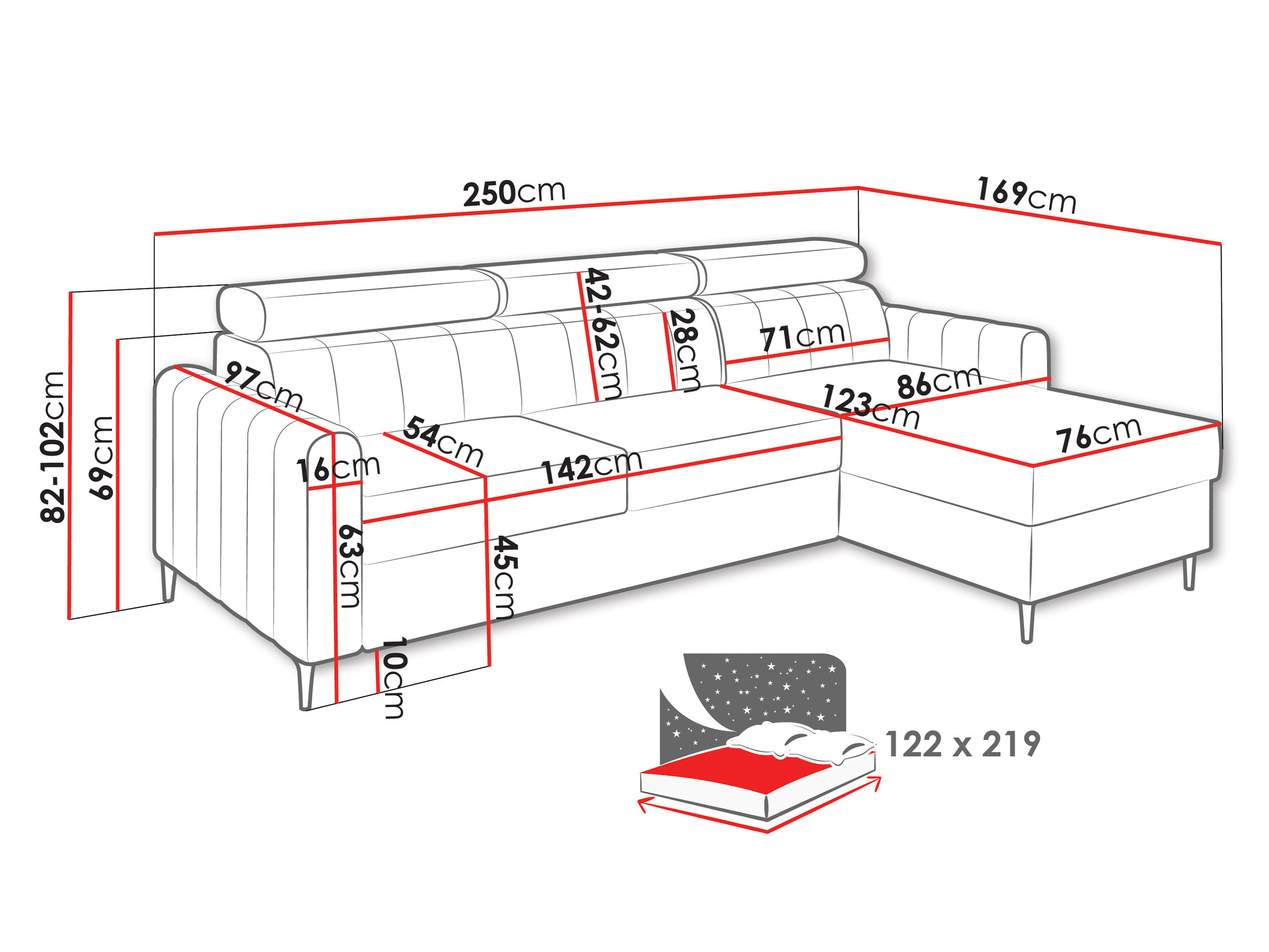 Ugaona garnitura Stonecrest 111 (Cruz 35)