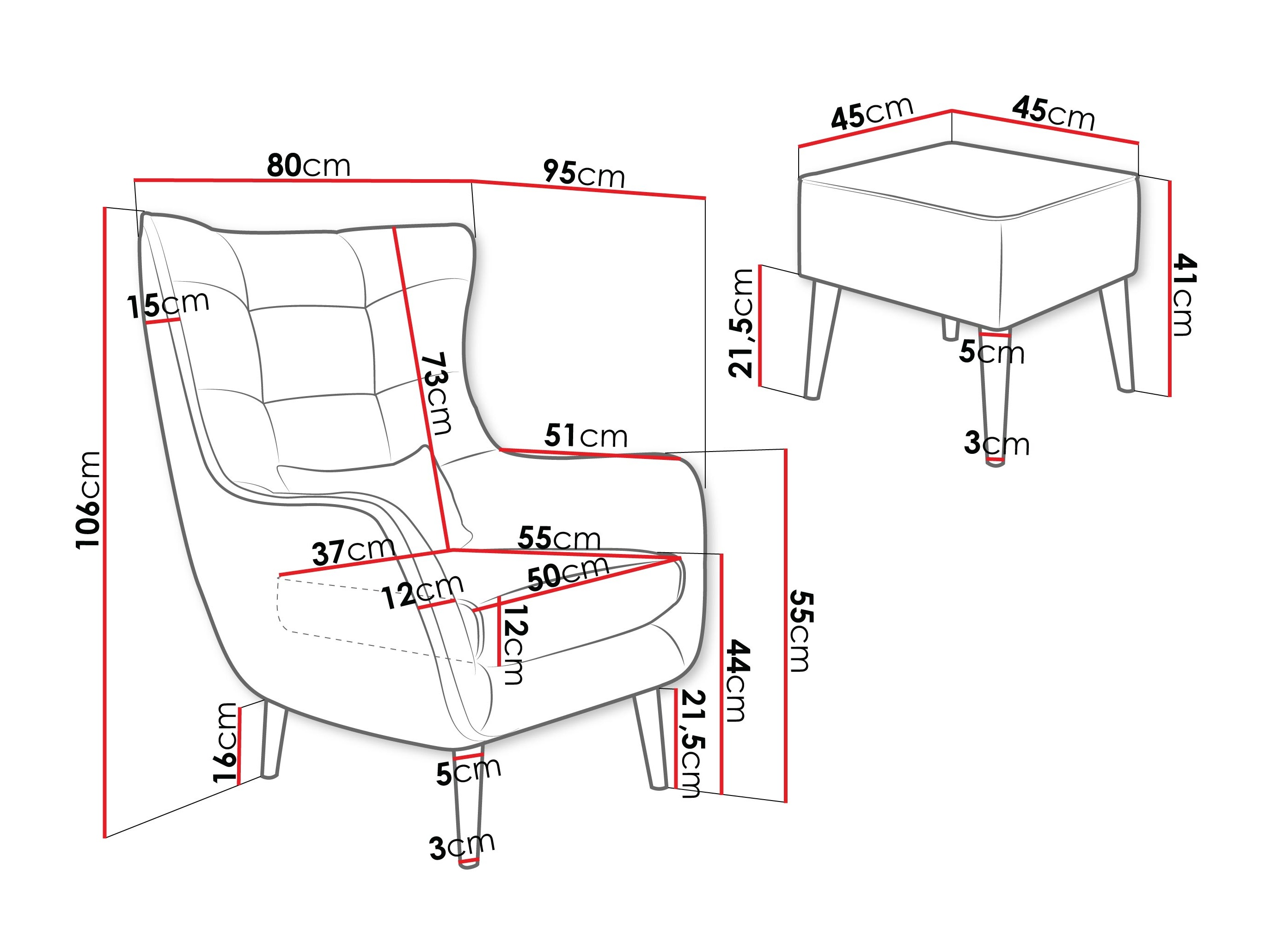 Fotelja Comfivo Ulmus VII (Lambi 06)