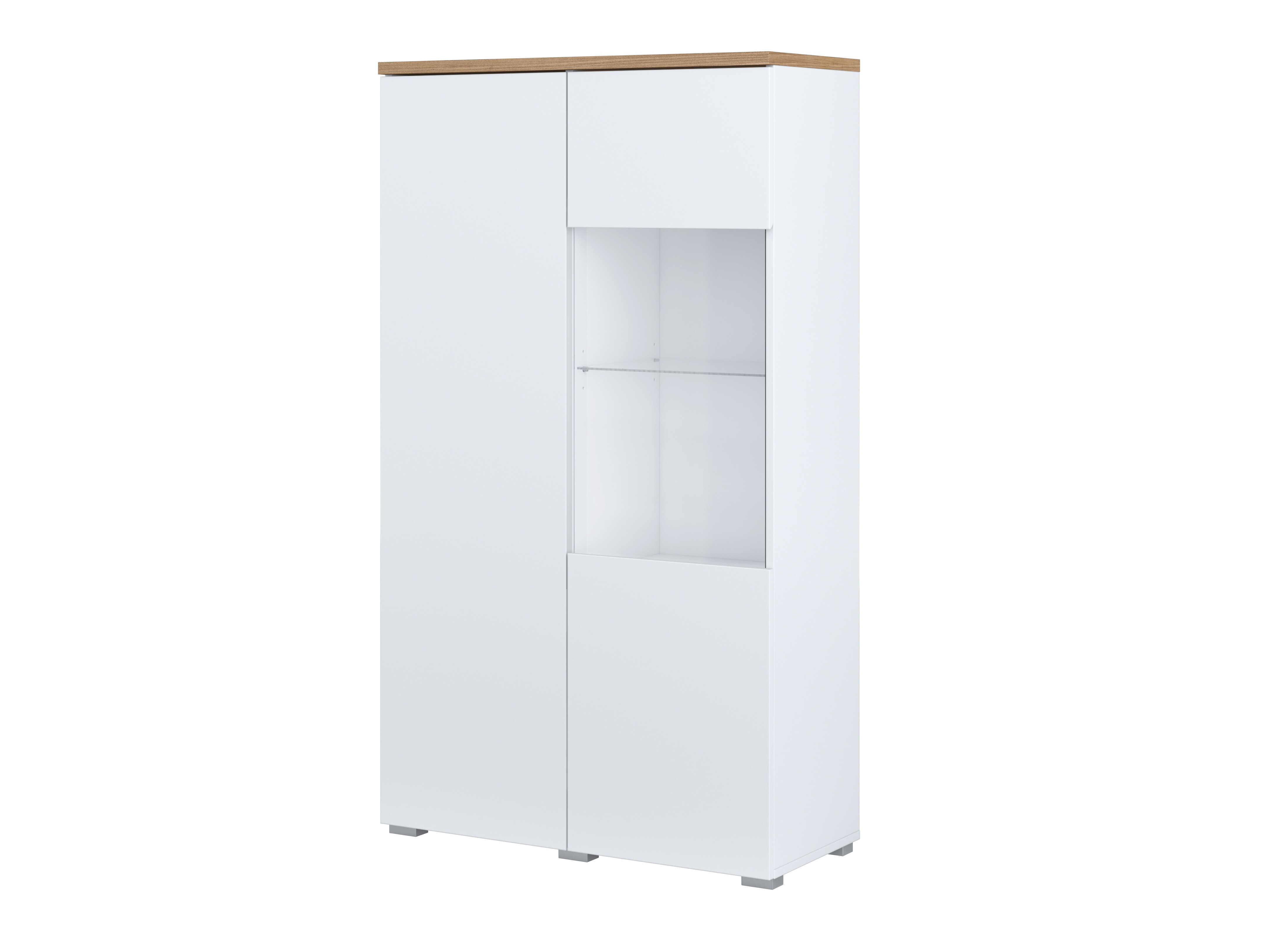 Polica Baletu 108 (Belo + Hrast)