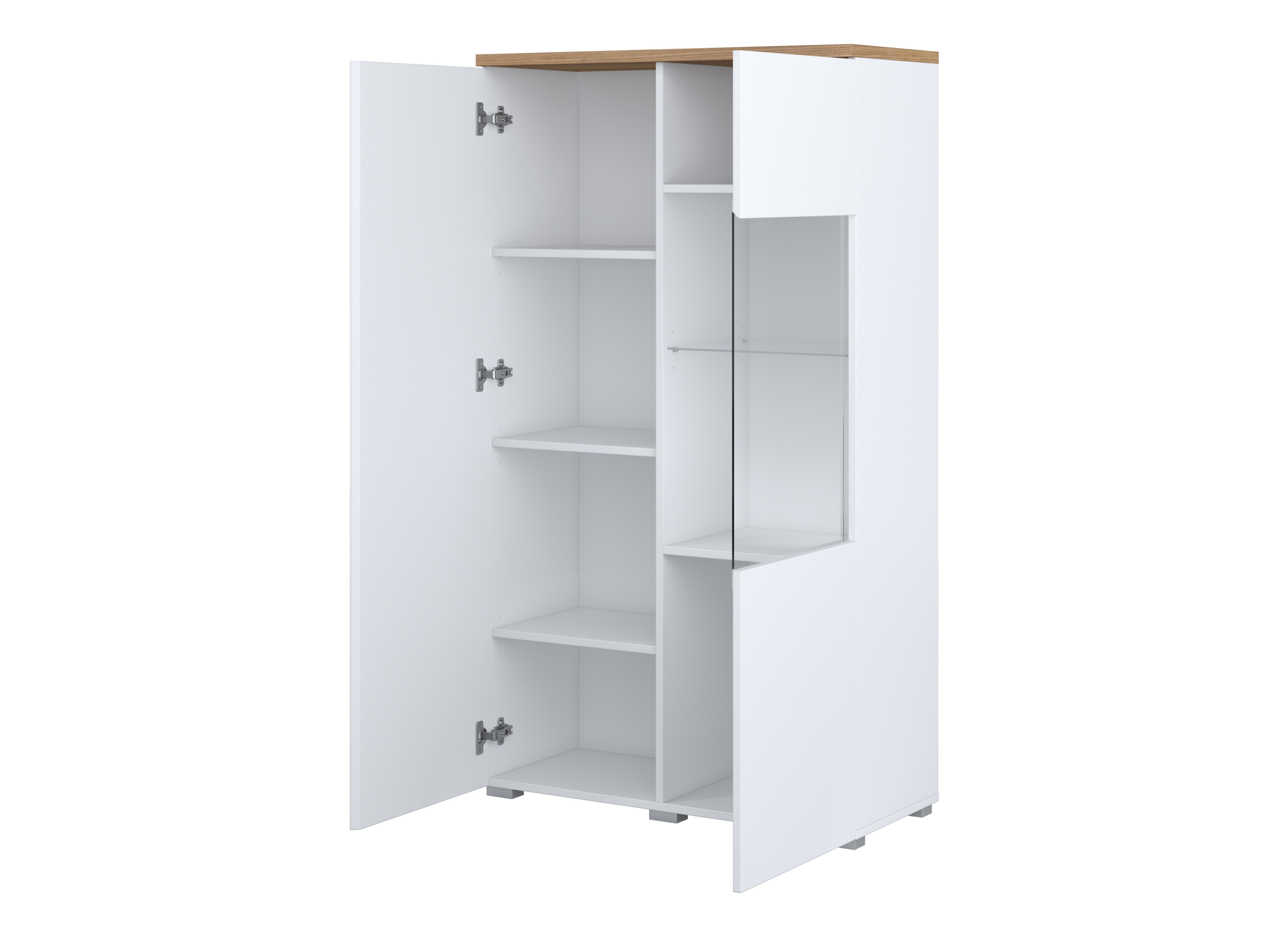 Polica Baletu 108 (Belo + Hrast)