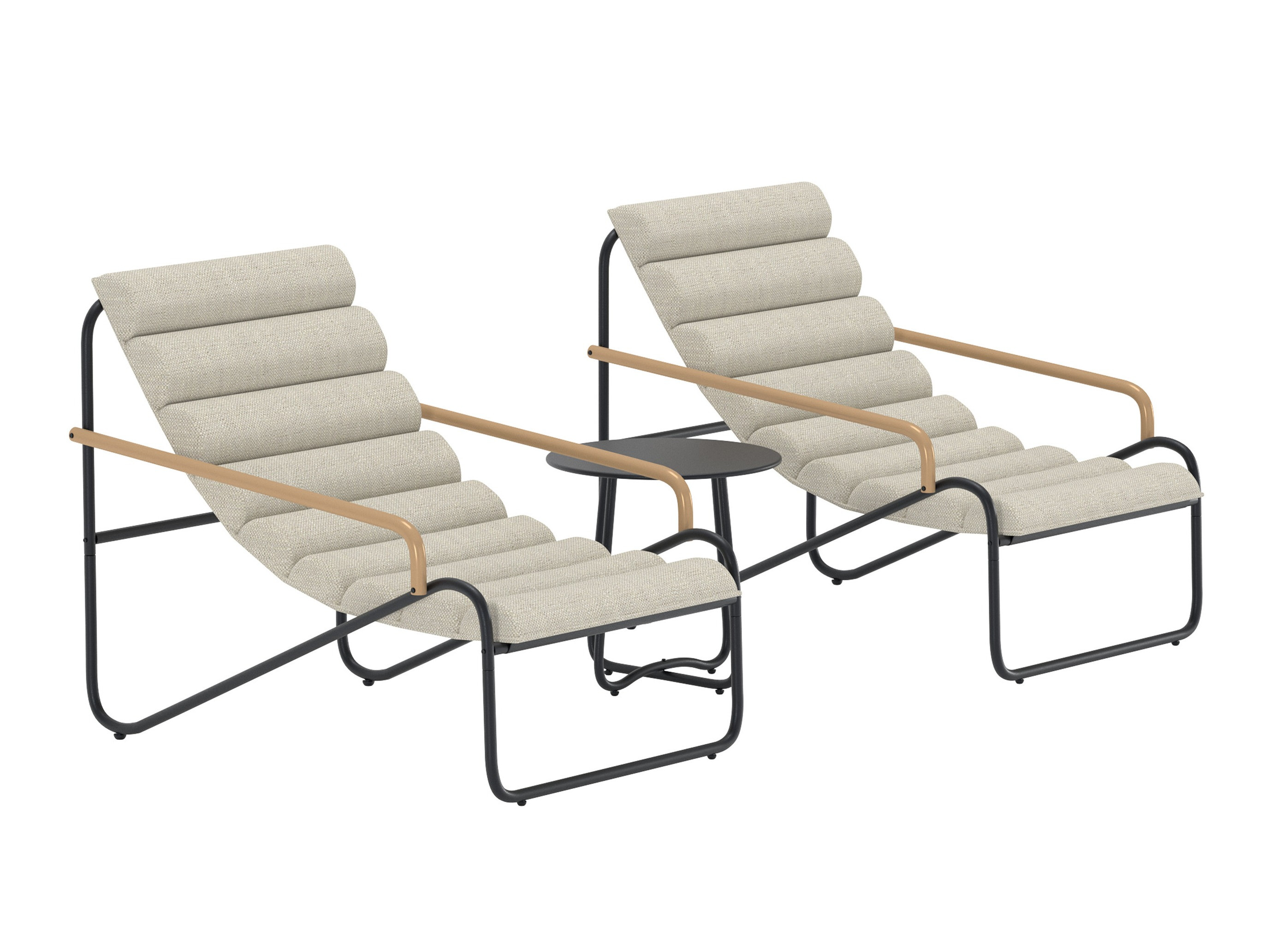 Set balkonskog nameštaja Dallas 5194 (Crno)