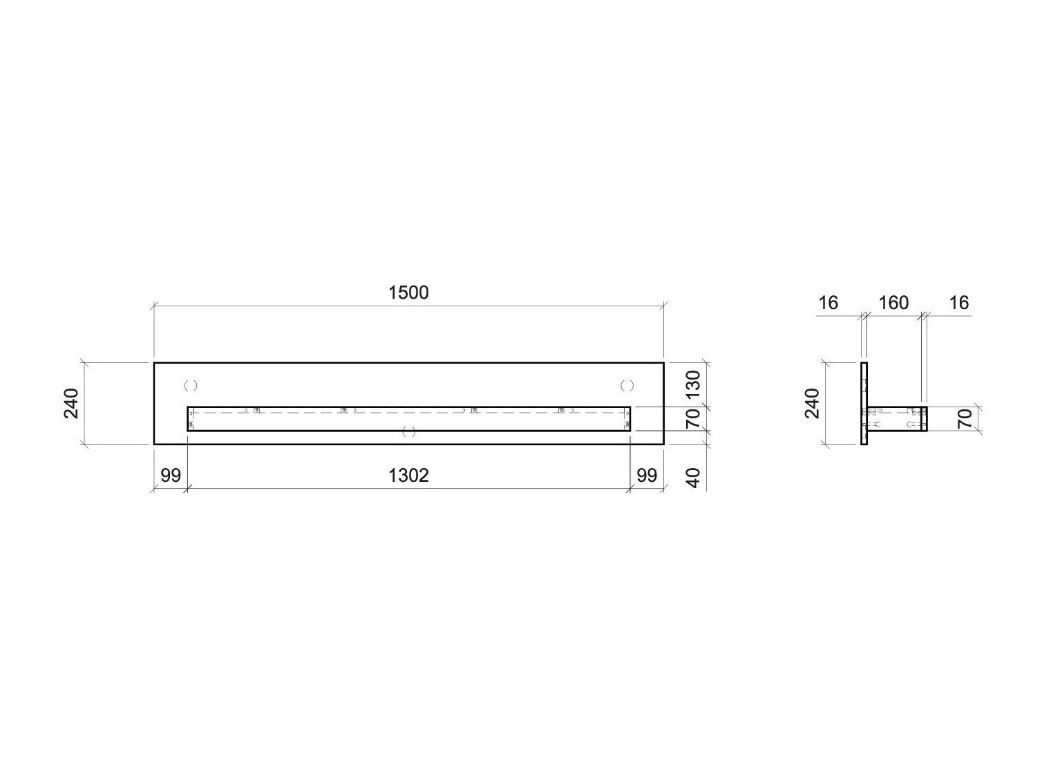 Zidna polica Balelbu 107
