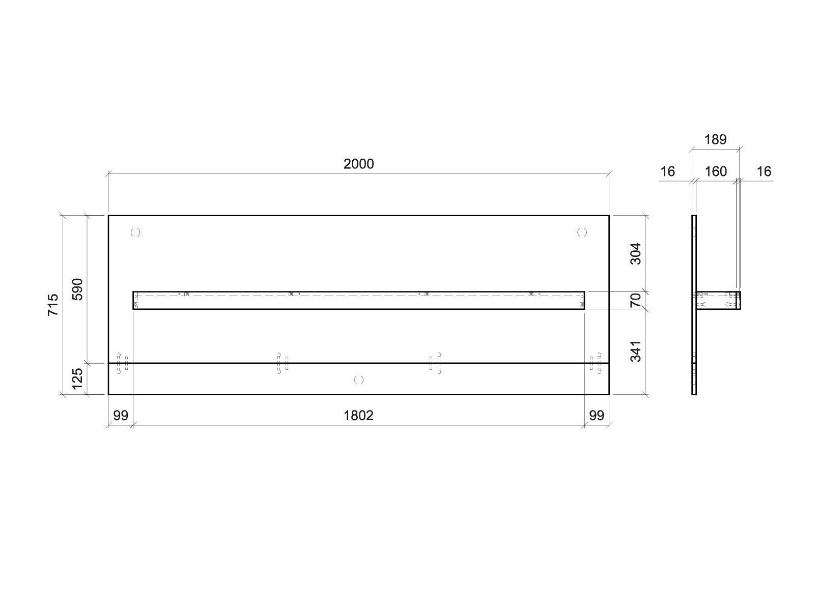 Zidna polica Balelbu 109