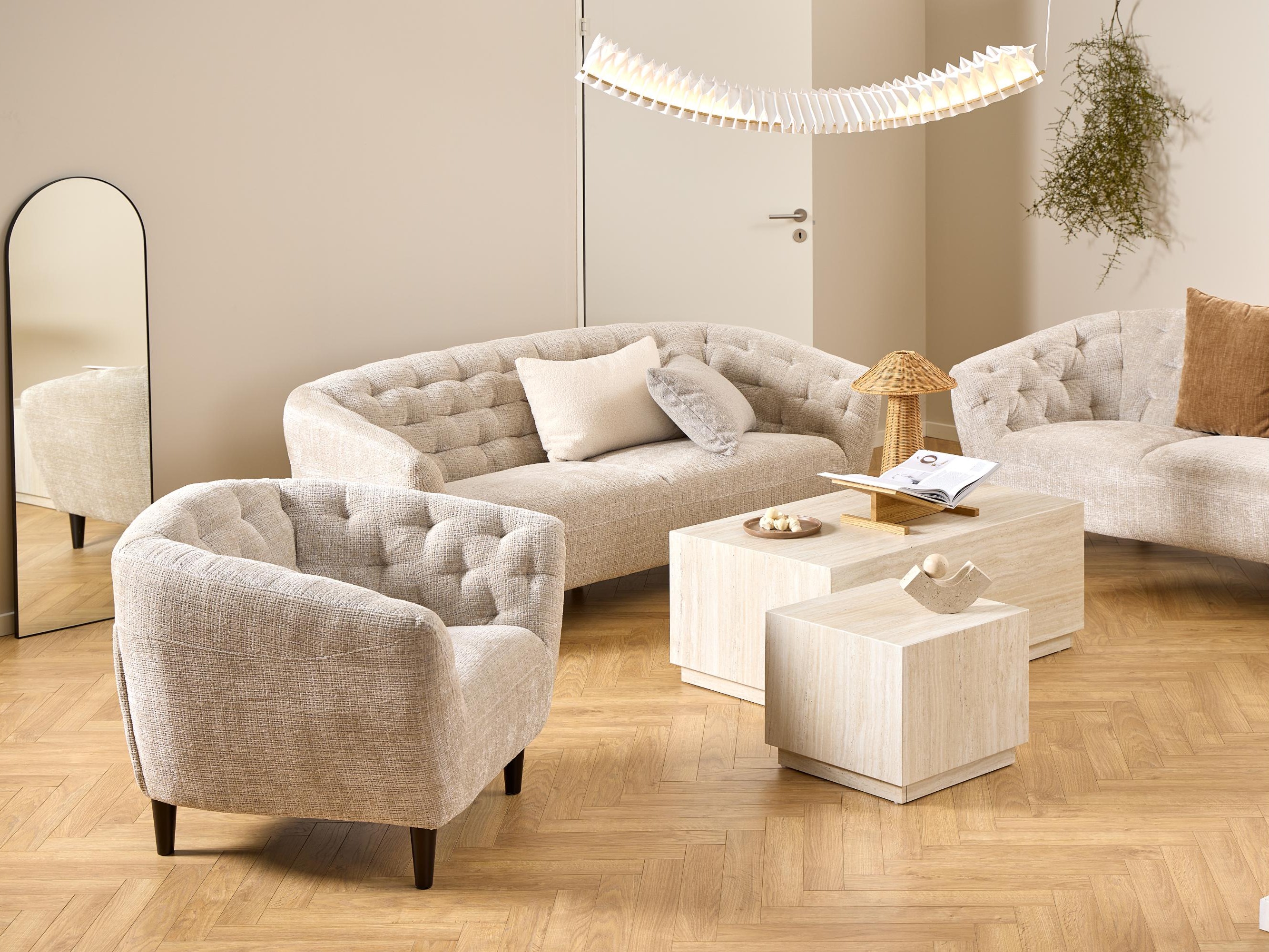 Česterfild sofa Norsica 232 (Bež)