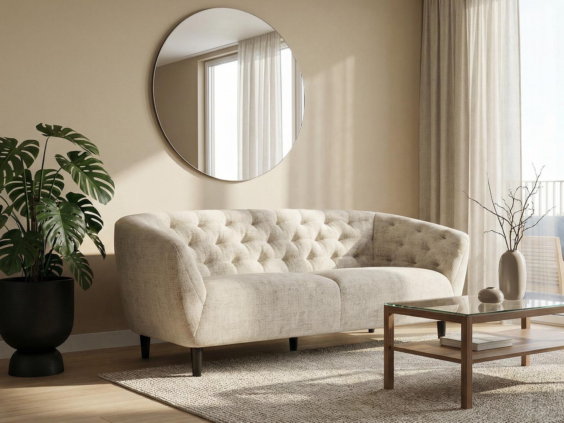 Česterfild sofa Norsica 232 (Bež)