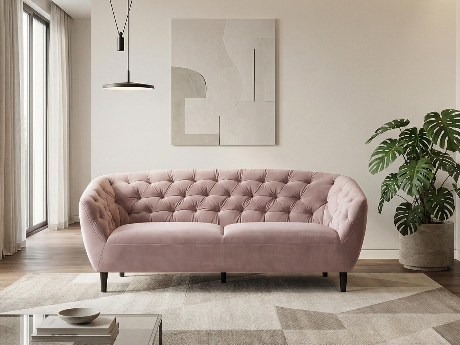 Česterfild sofa Norsica 232 (Prašnjavo ružičasta)
