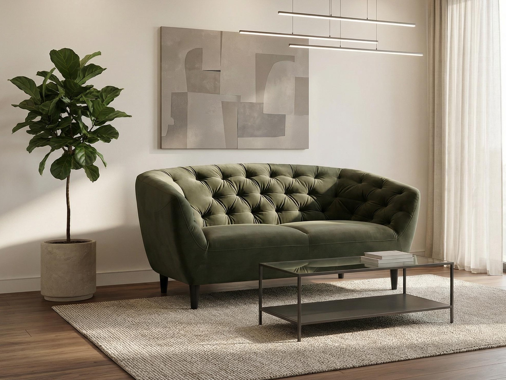 Česterfild sofa Norsica 260 (Tamno zelena)