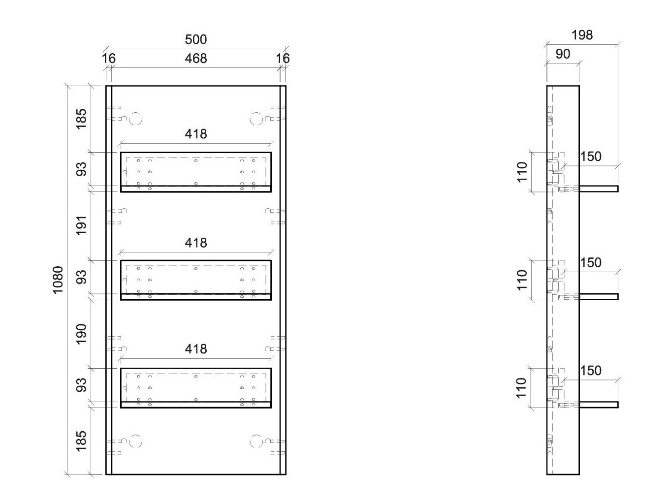 Zidna polica Salsalo 107
