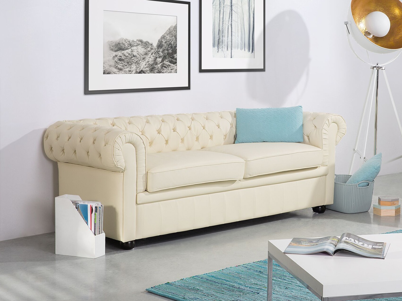 Česterfild sofa Berwyn 832 (Krem)