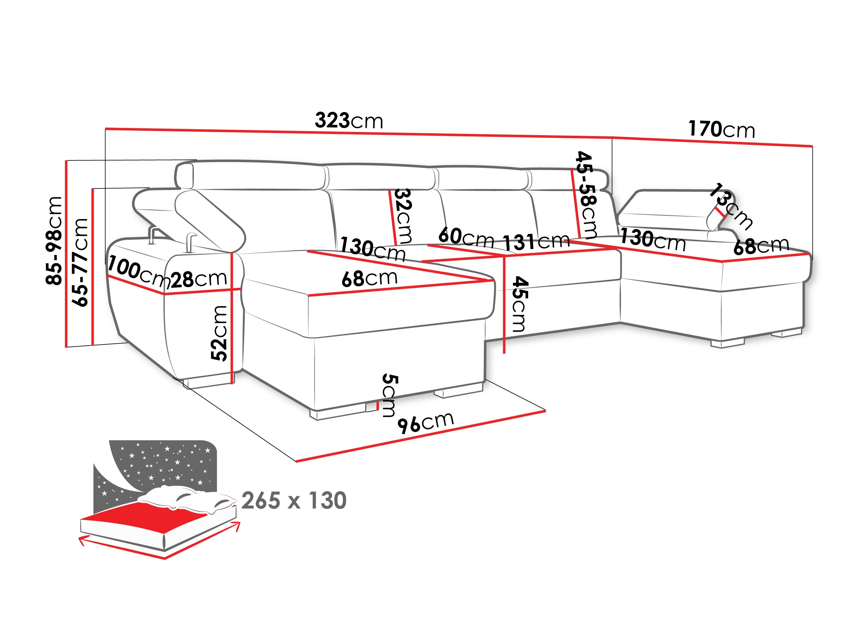 Ugaona garnitura Columbus 253 (Lumo 55)
