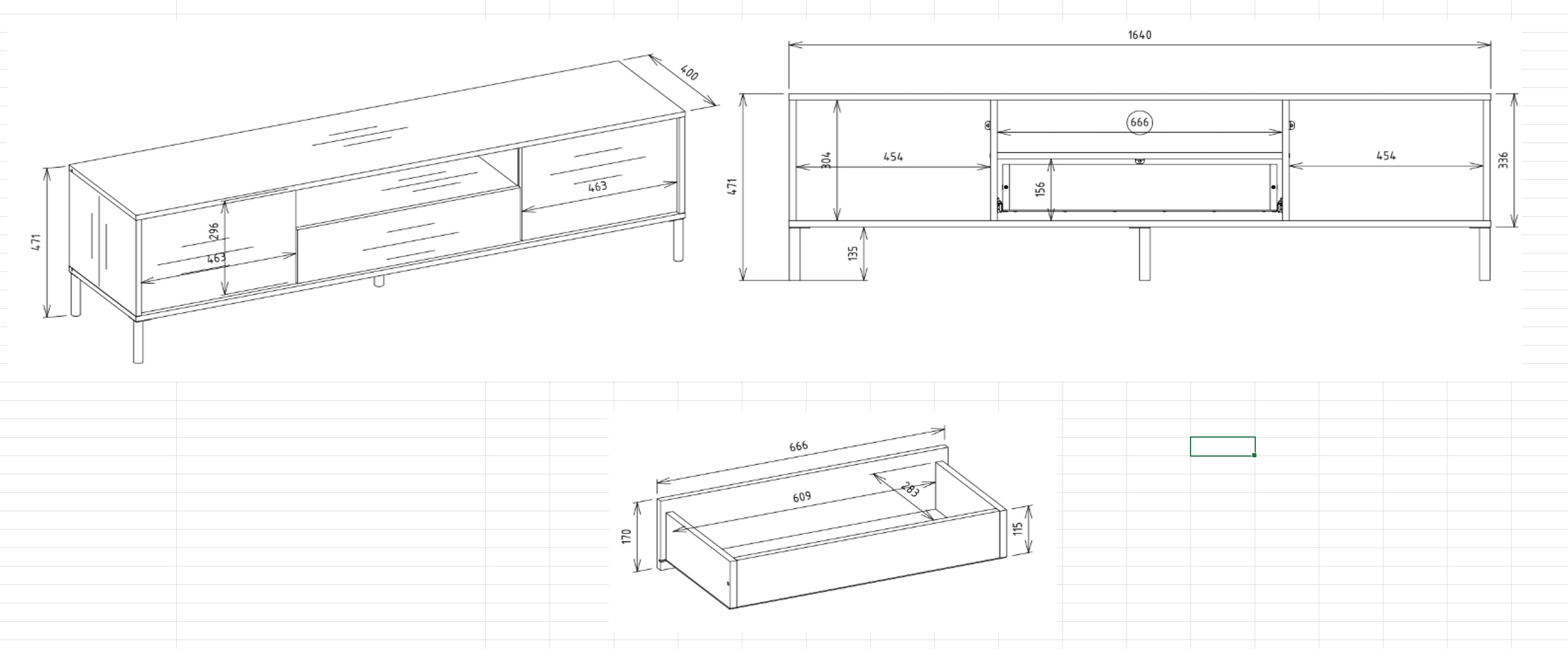 TV komoda Orlsone 100 (Artisan hrast + Crno)