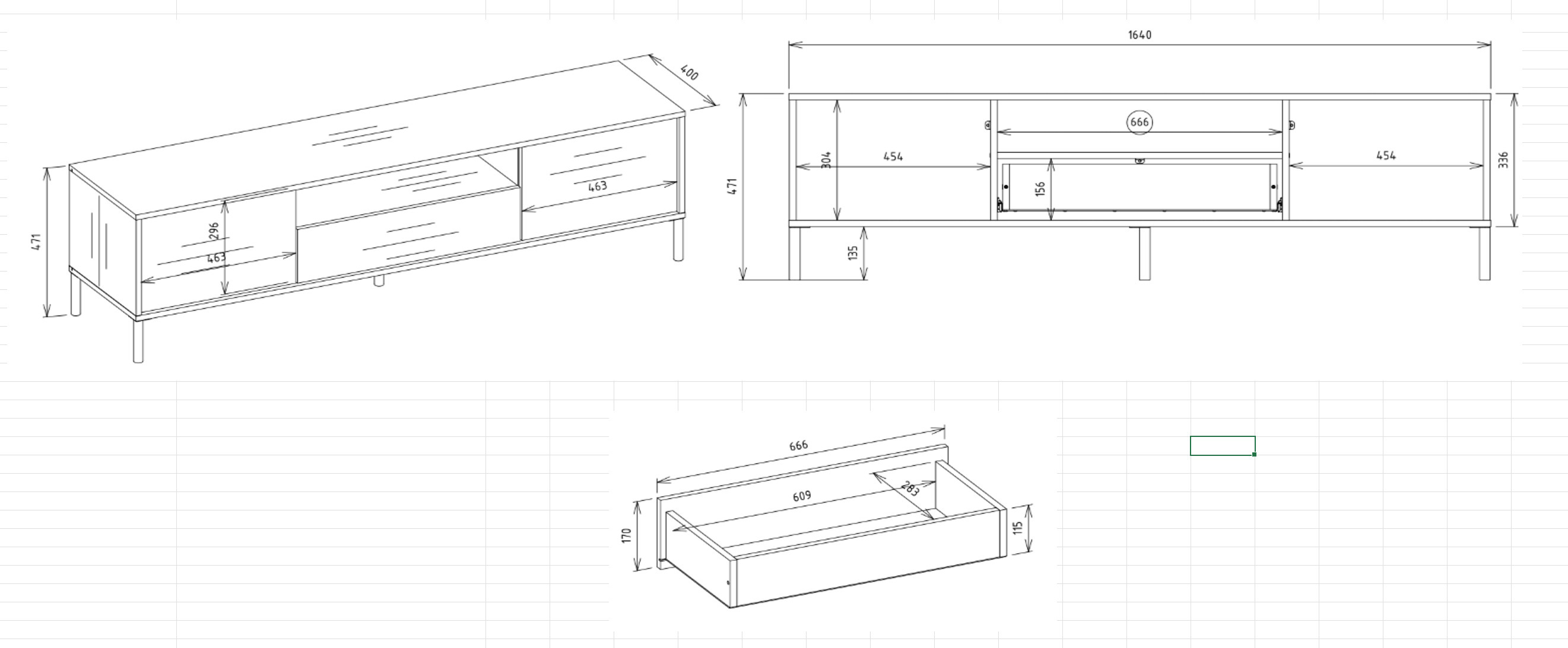 TV komoda Orlsone 100 (Kašmir)