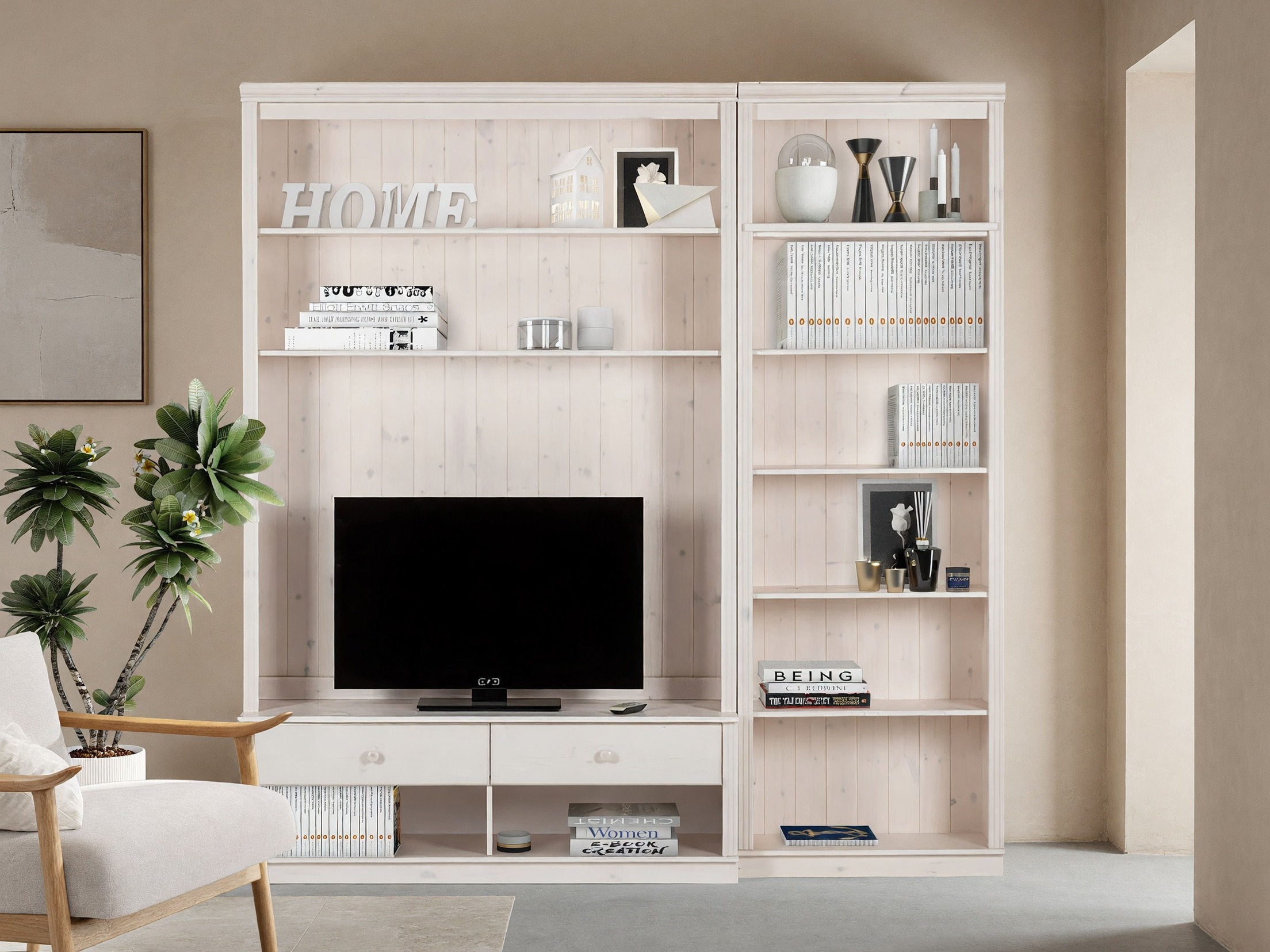 Set za dnevnu sobu Saltoro 106 (Belo)