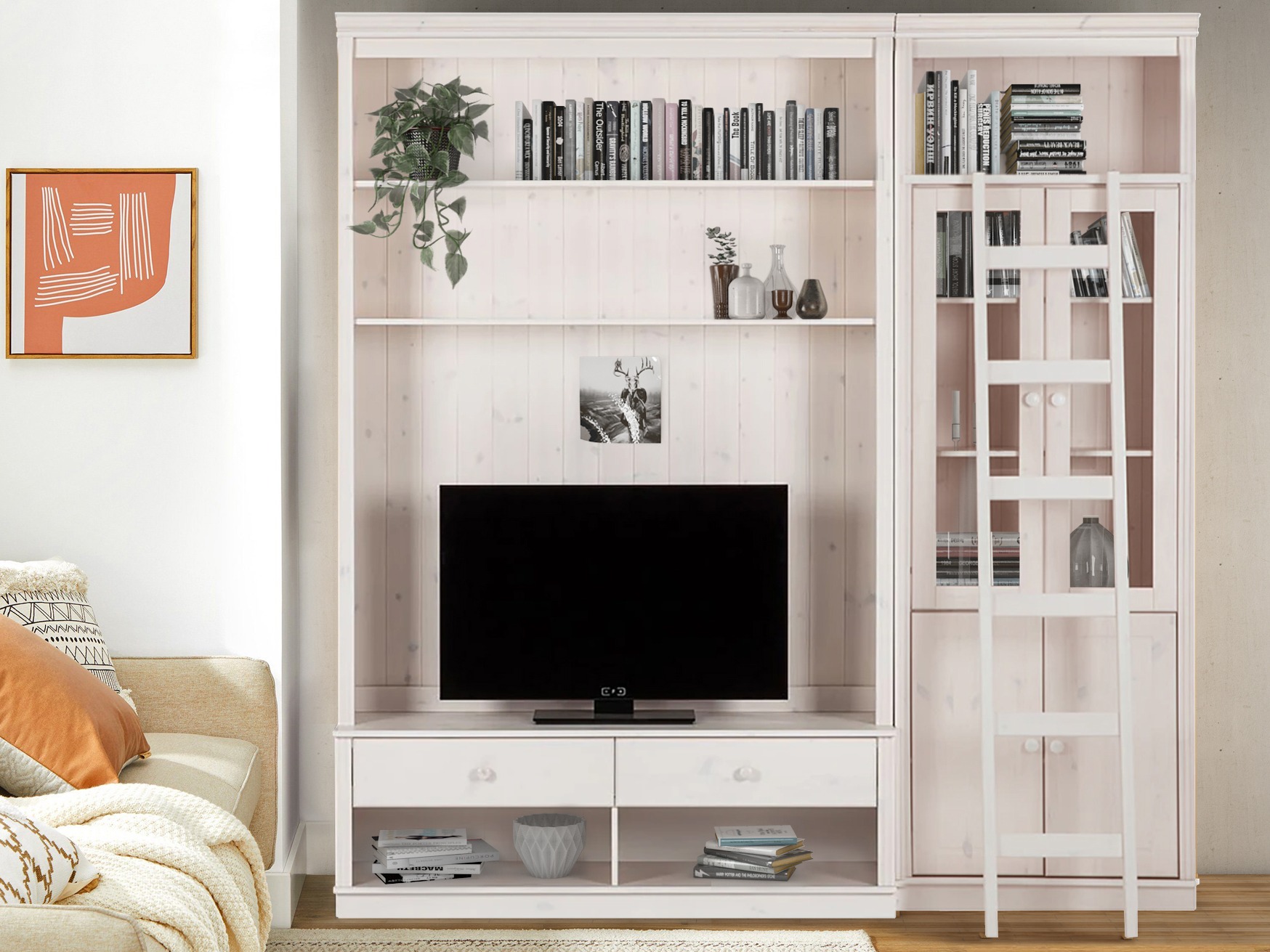 Set za dnevnu sobu Saltoro 125 (Belo)