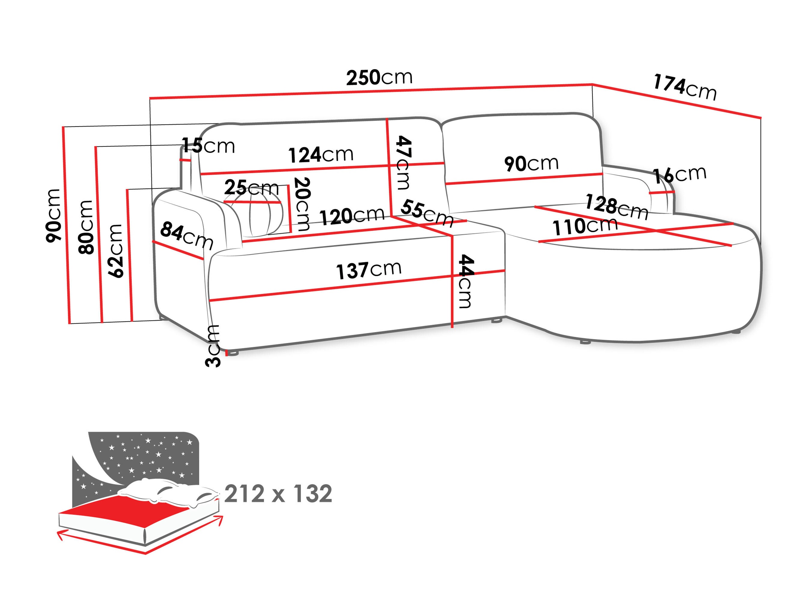Ugaona garnitura Comfivo Popis (Lumo 65)