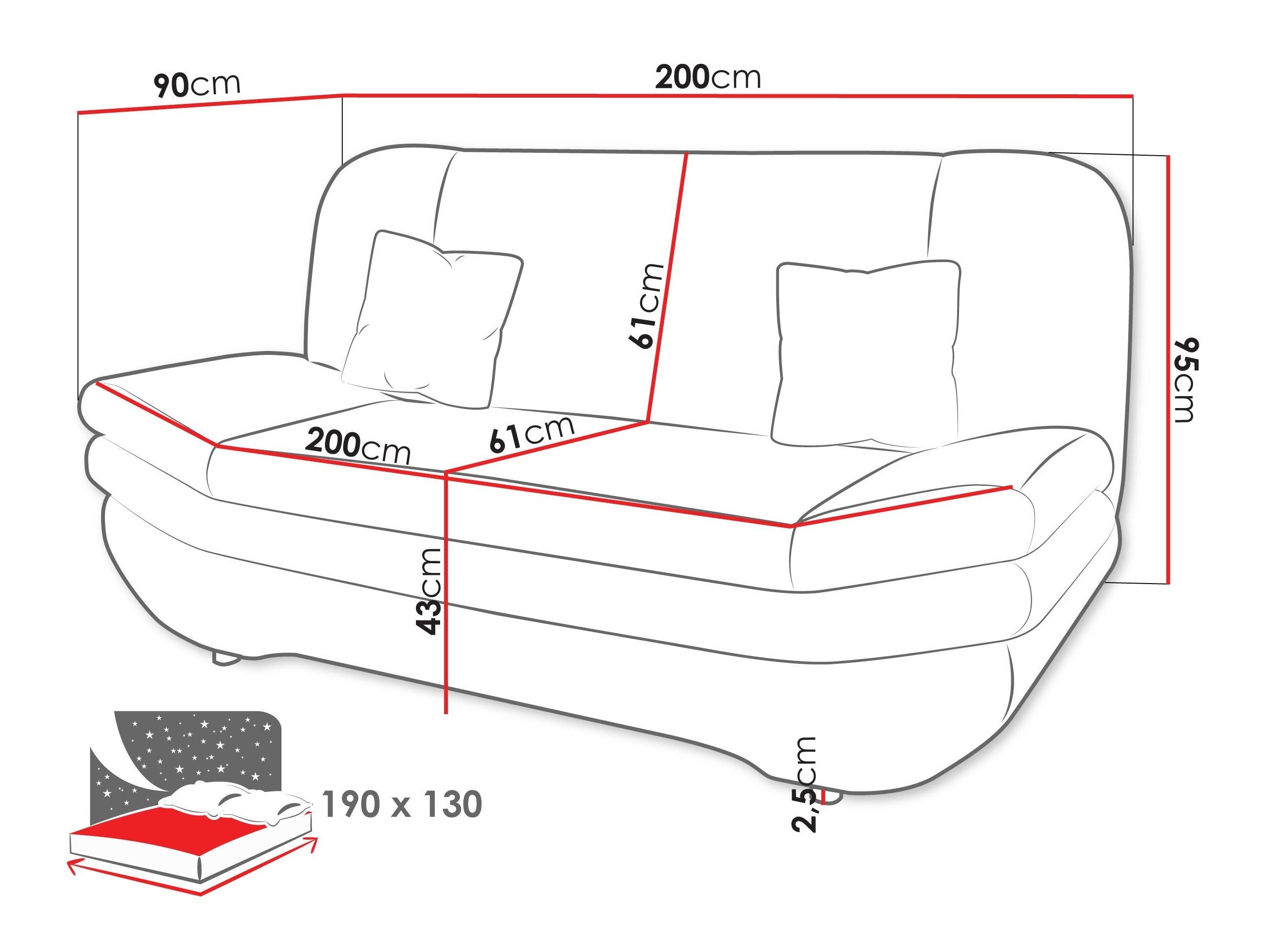 Sofa na razvlačenje Comfivo Silva (Fredo 15)