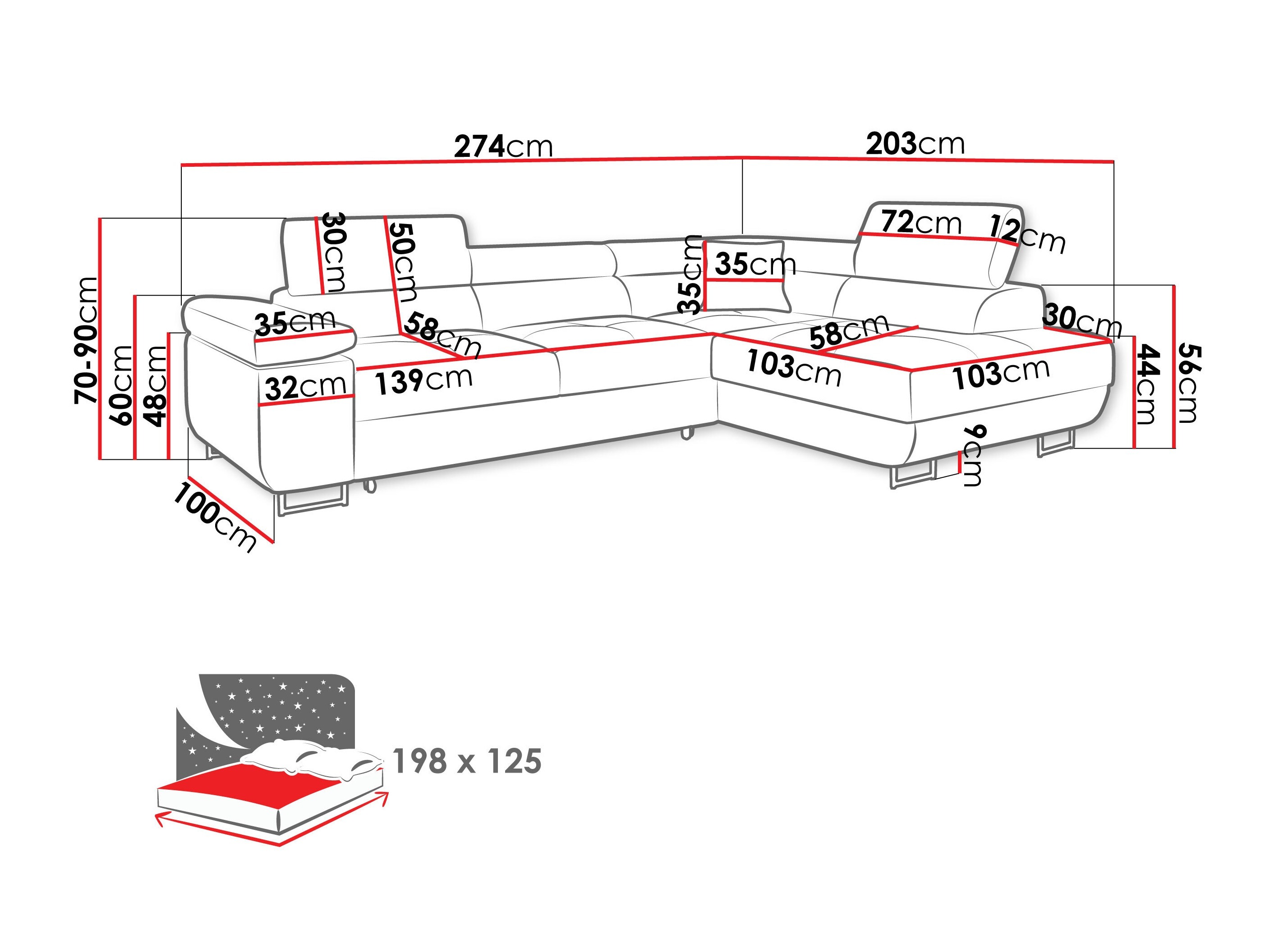Ugaona garnitura Comfivo Vinetum (Manila 18)