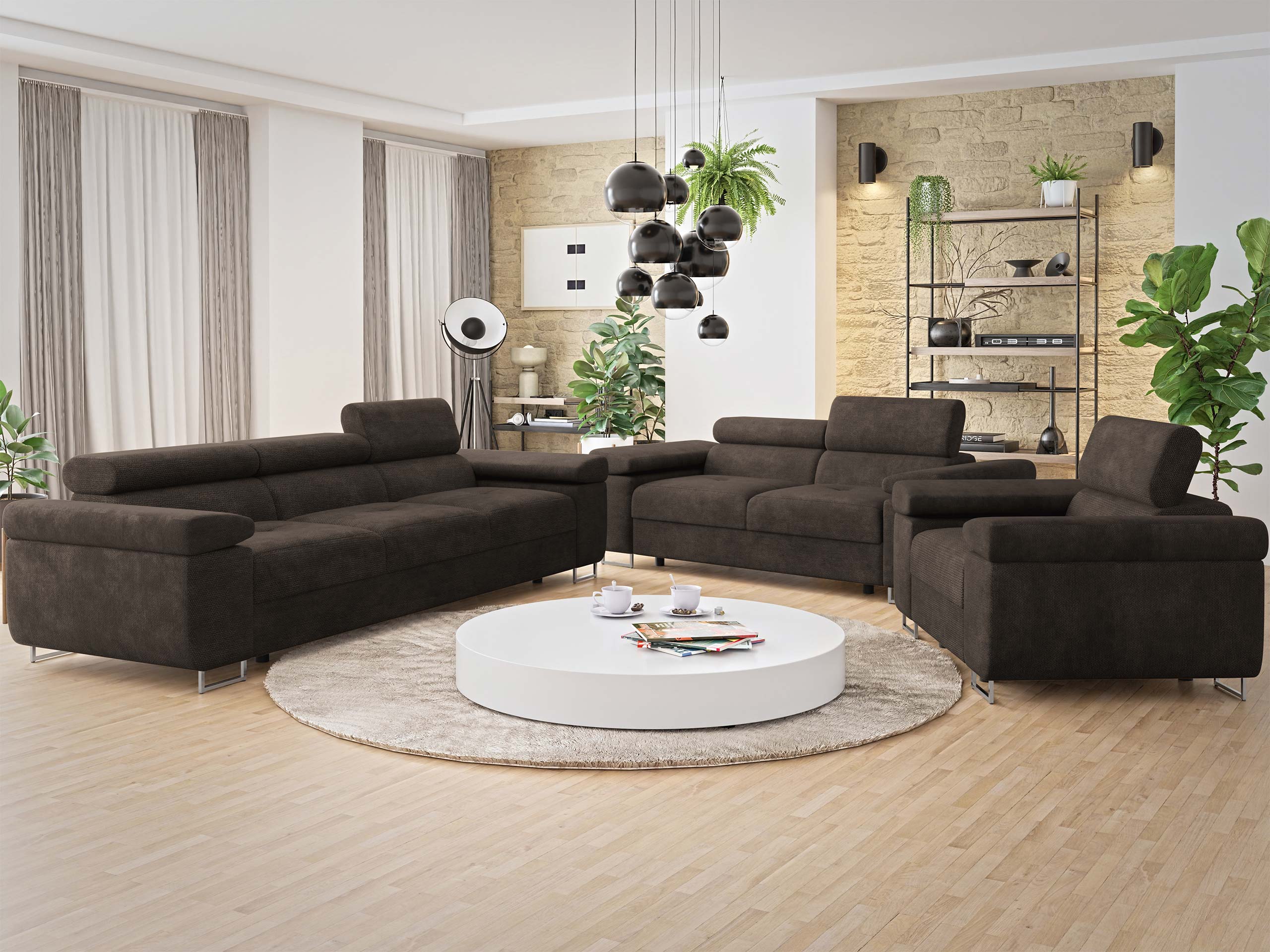 Set tapaciranog nameštaja Comfivo Vinetum (Lumo 40)