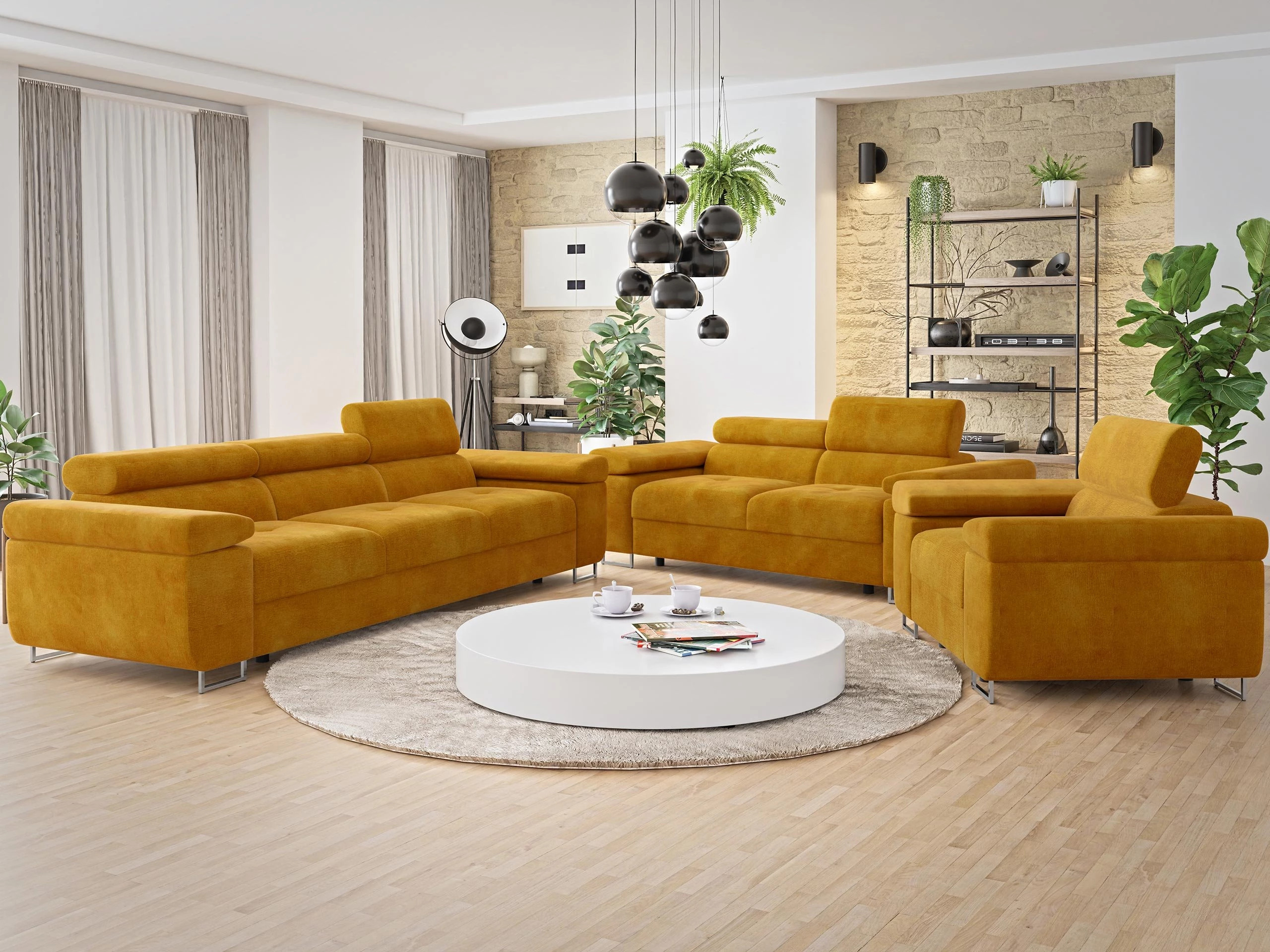 Set tapaciranog nameštaja Comfivo Vinetum (Wave 05)