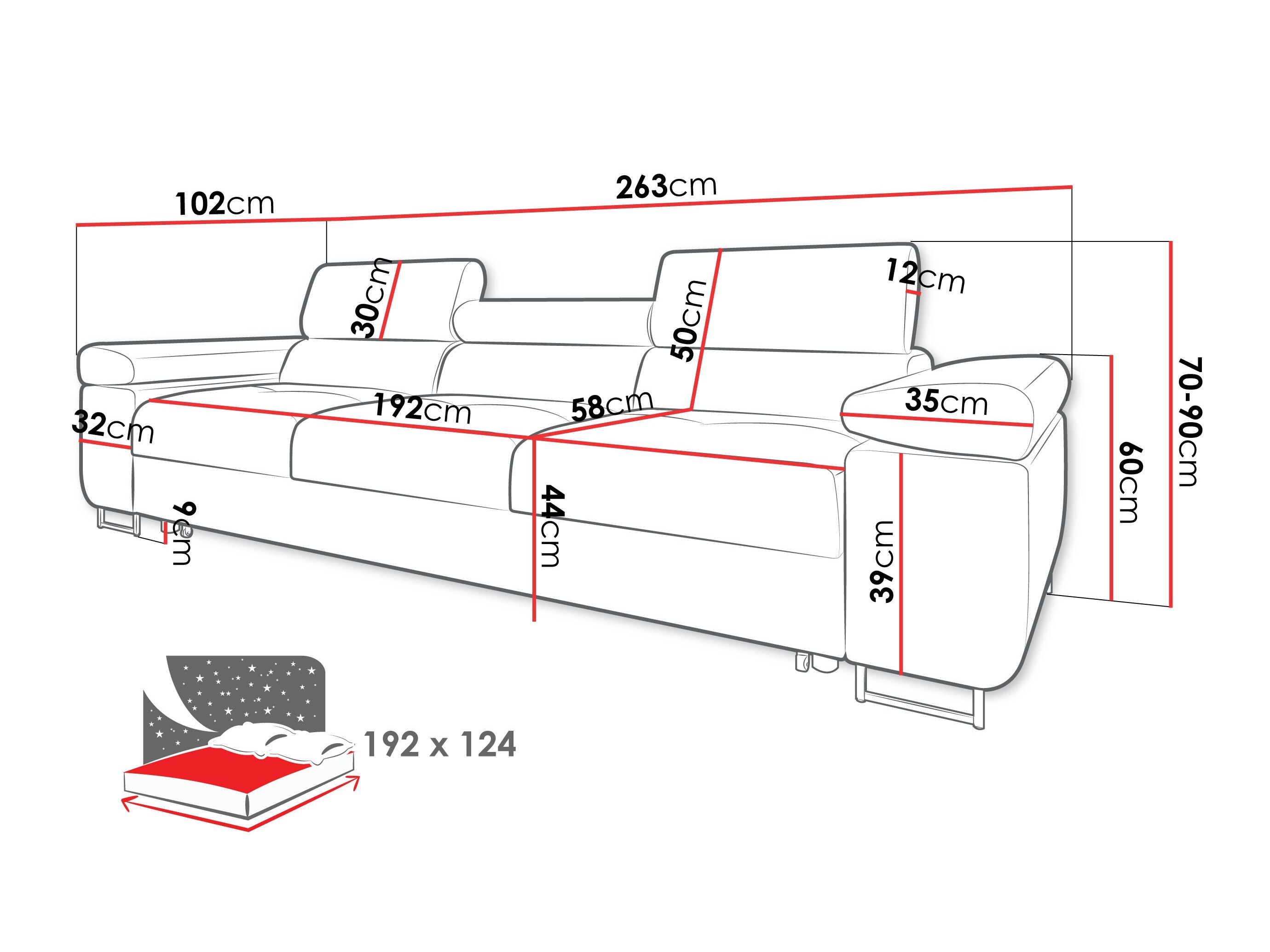 Sofa na razvlačenje Comfivo Vinetum (Margo 227.09)