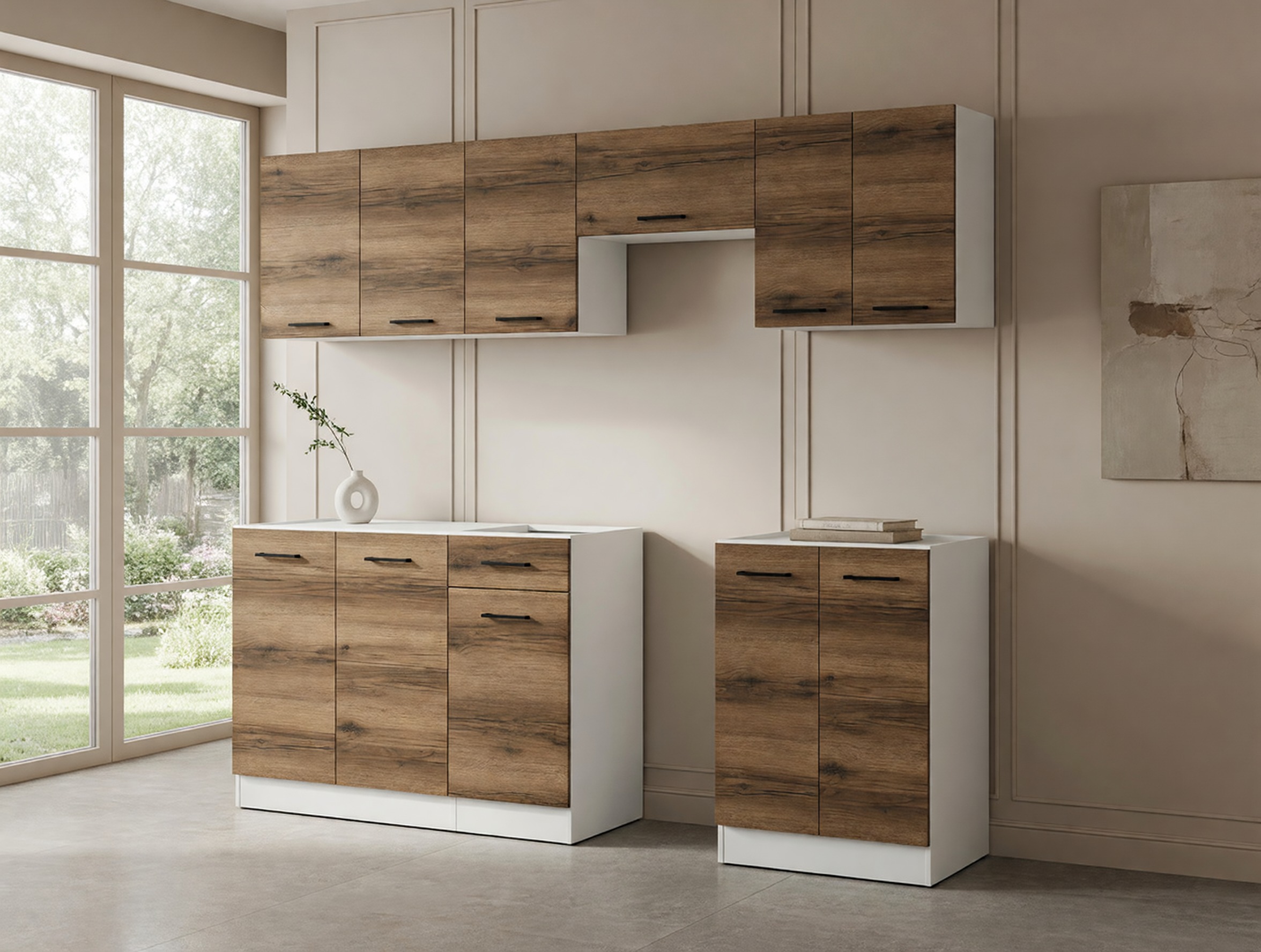 Kuhinjski set Boston 498 (Tamni Delano hrast)