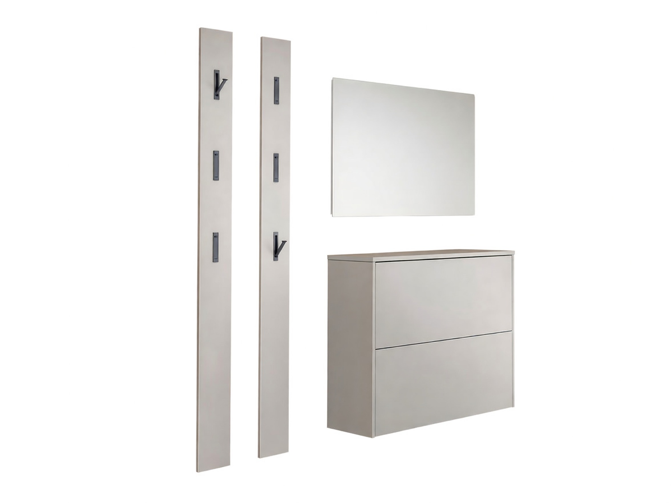 Set za hodnik Levfena 103 (Kašmir + Navarra hrast + Belo)