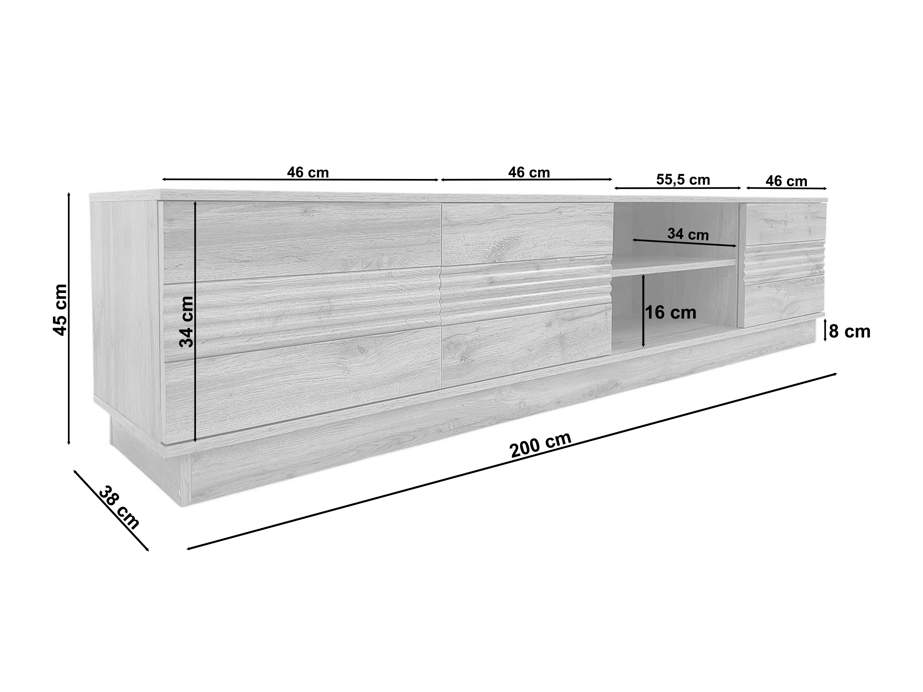 TV komoda Denton 1526 (Belo)