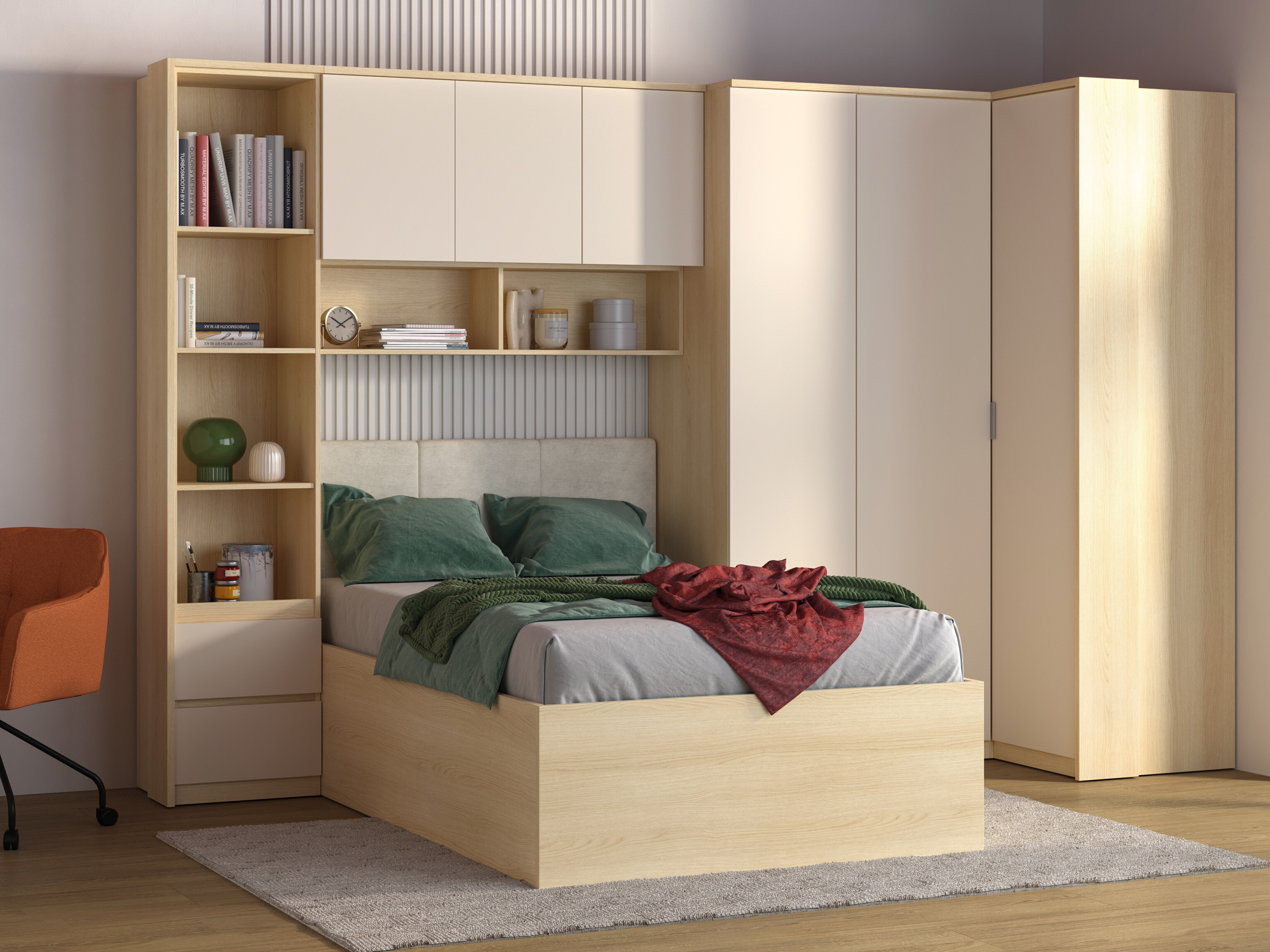 Zidni ormarić Nolcala 104 (Hrast + Bež)