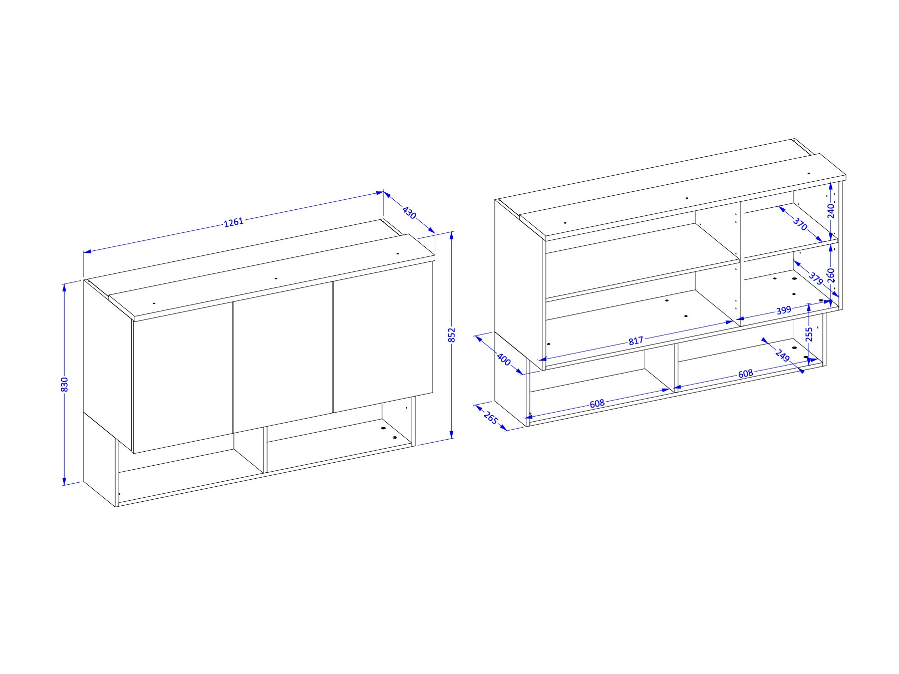 Zidni ormarić Nolcala 104 (Hrast + Bež)