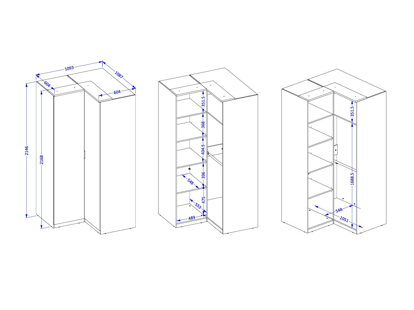 Ugaoni ormar Nolcala 107 (Hrast + Bež)